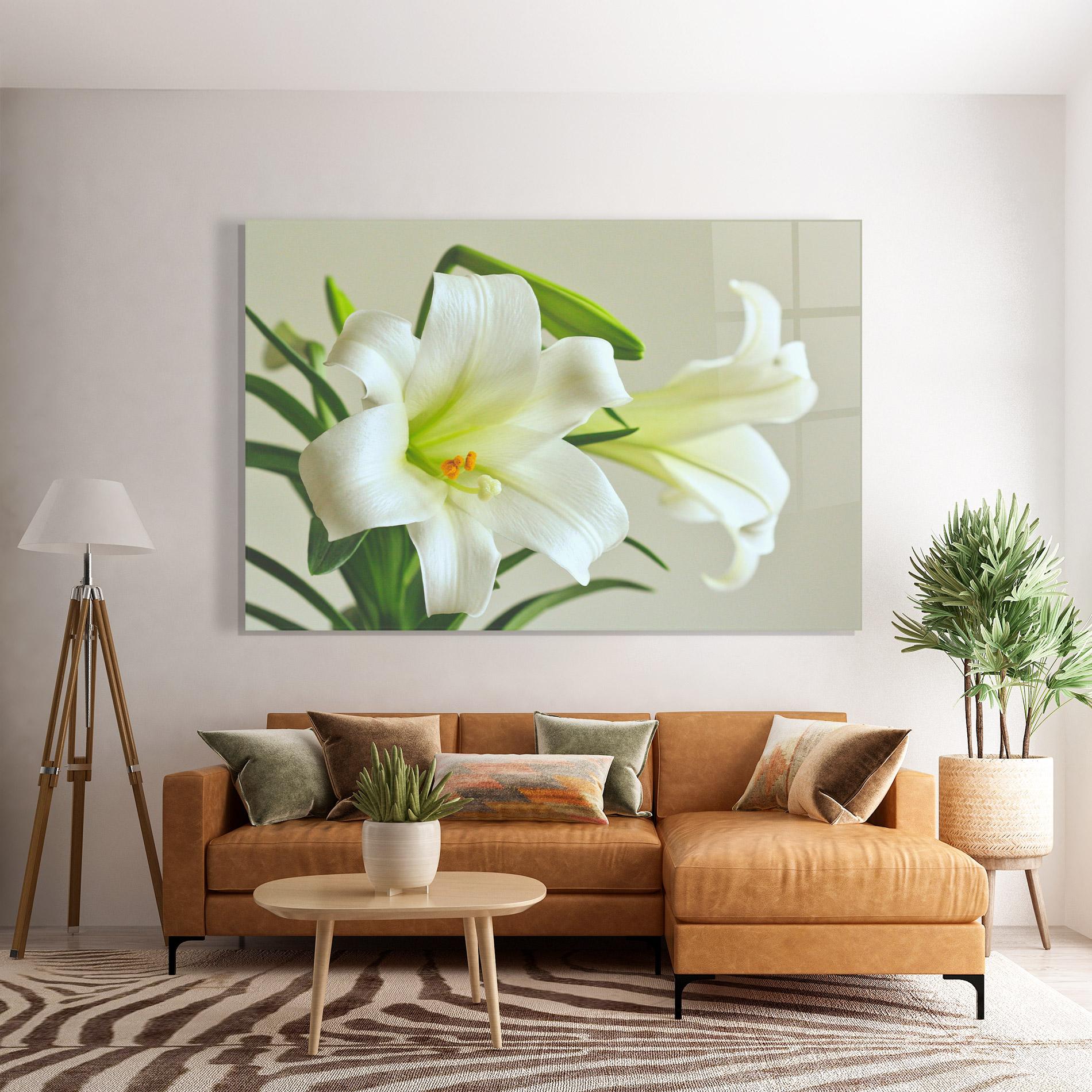 Tablou Sticla Green Lily mockup 7