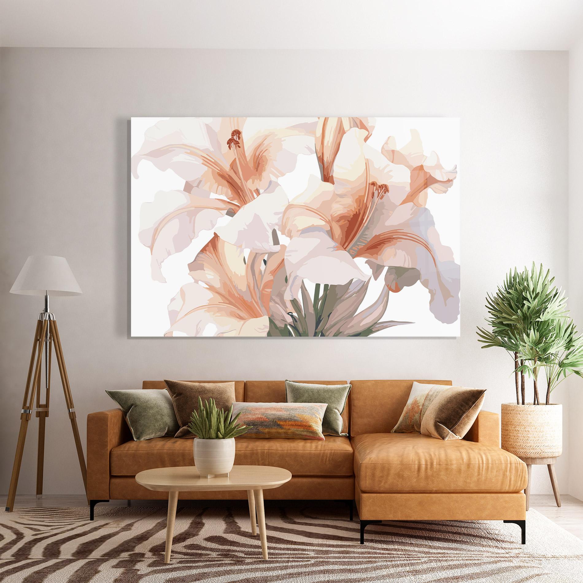 Tablou Sticla Light Pink Lily mockup 7