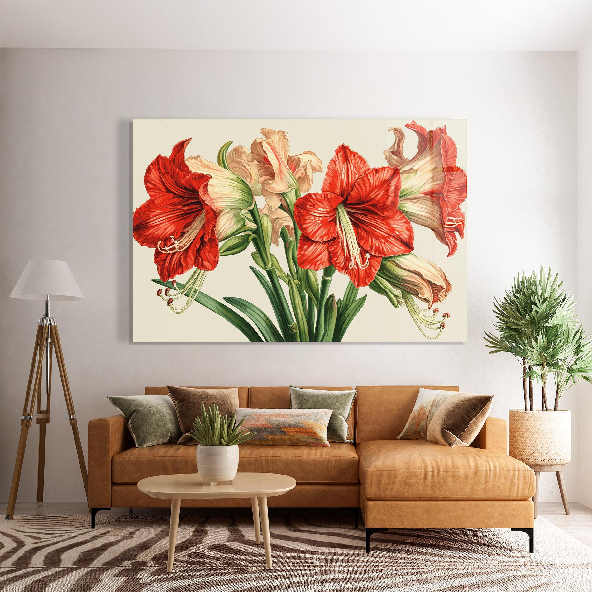 Tablou Sticla Orange Cream Lily mockup 7