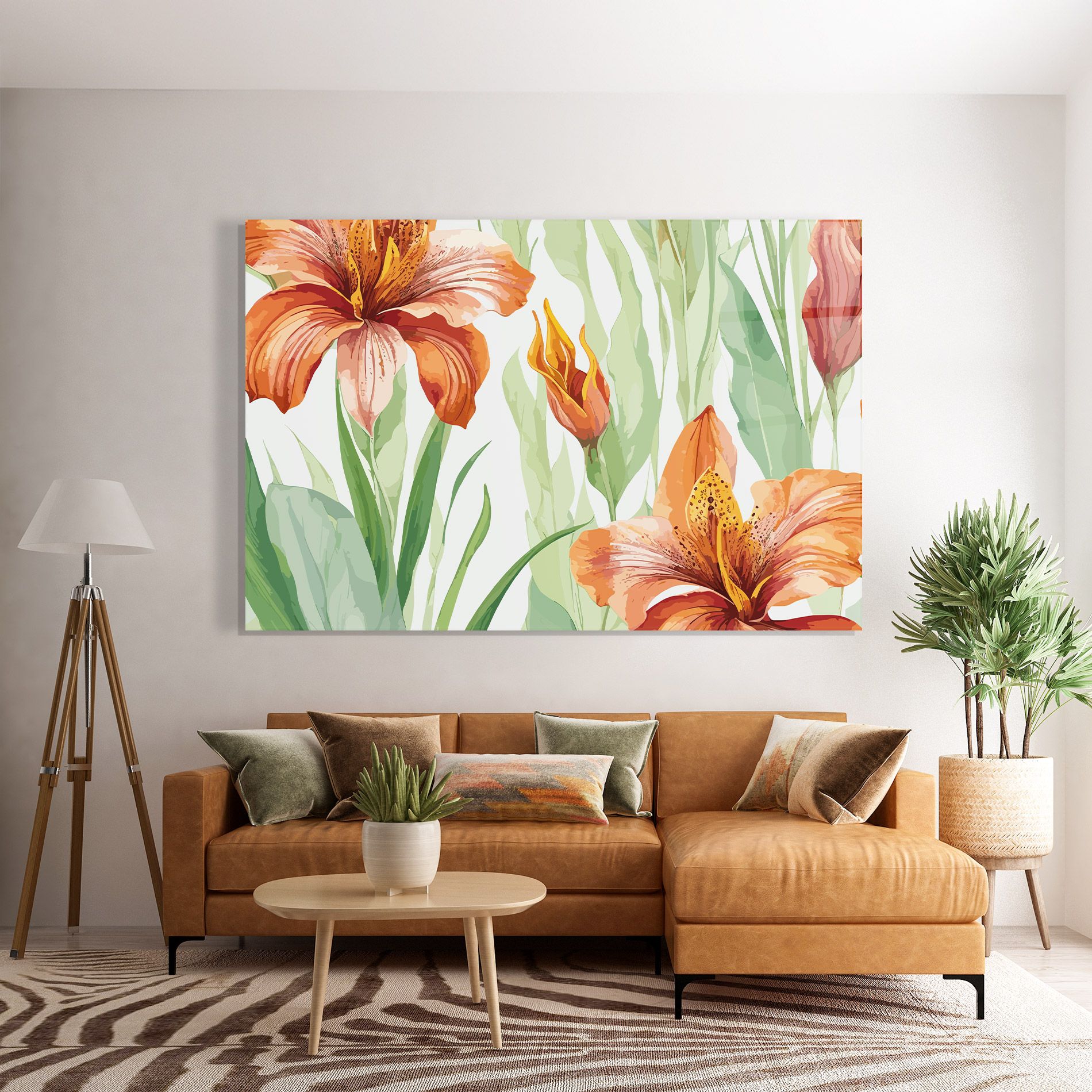 Orange Lily Floral mockup 7