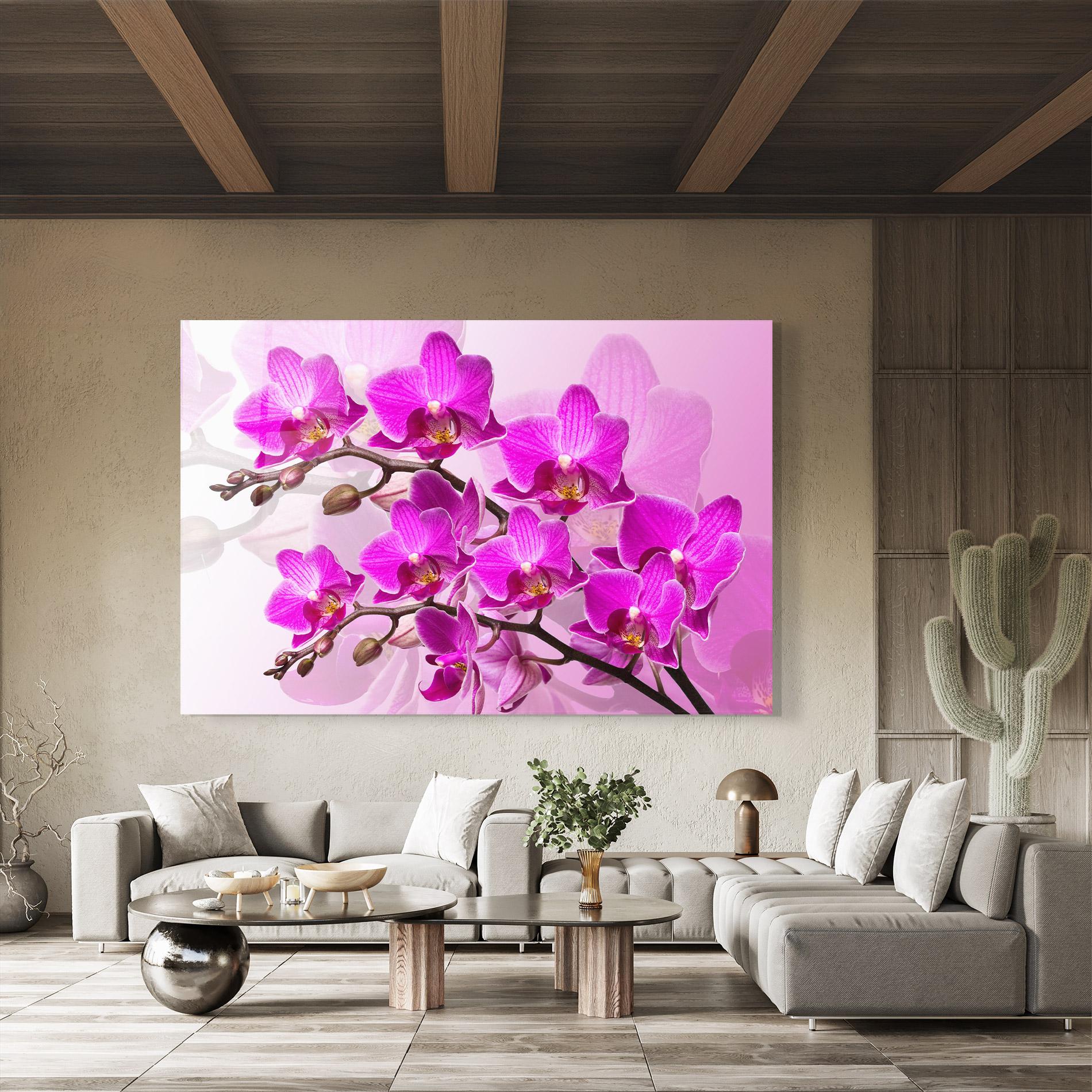 Tablou Sticla Flori Roz mockup 8