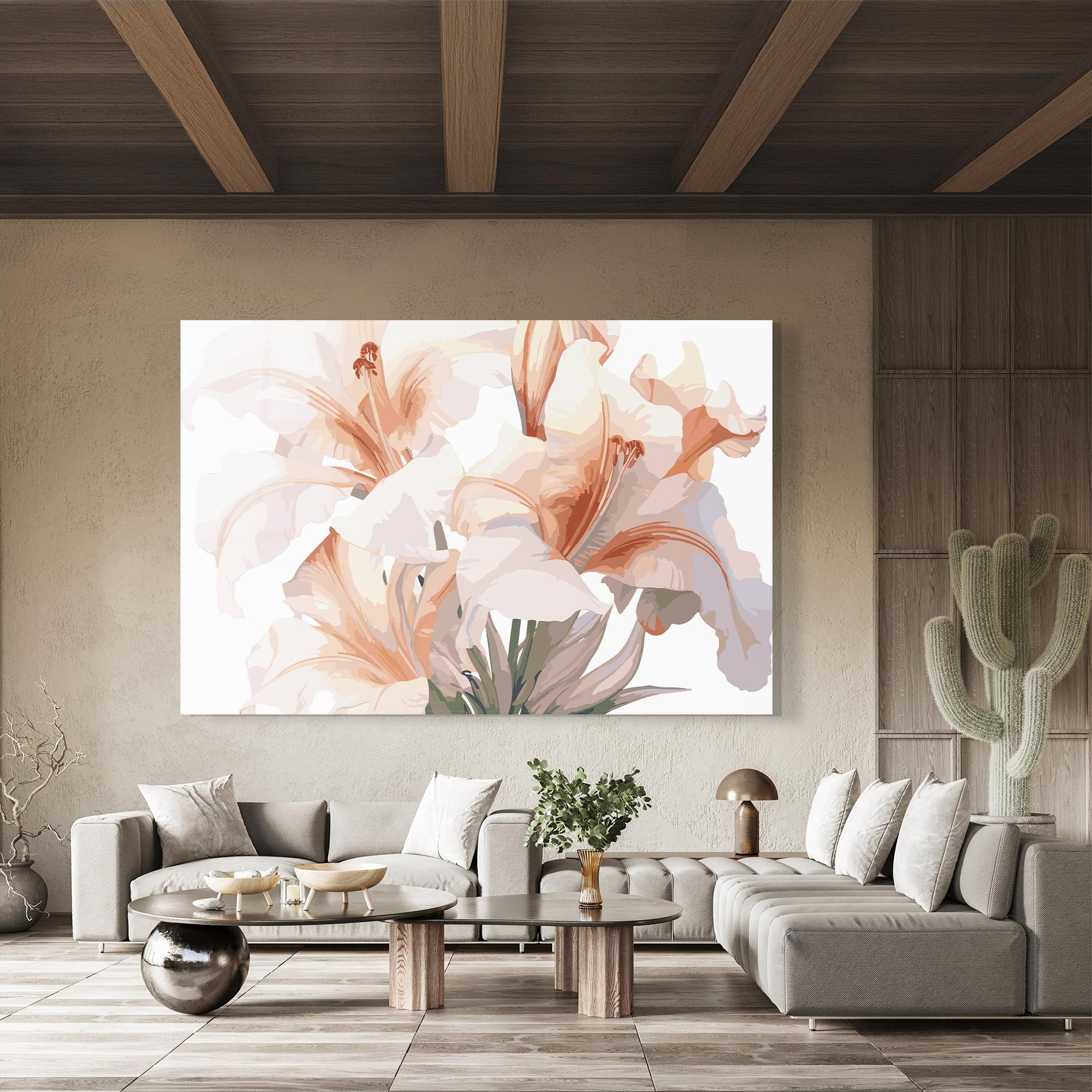 Tablou Sticla Light Pink Lily mockup 8