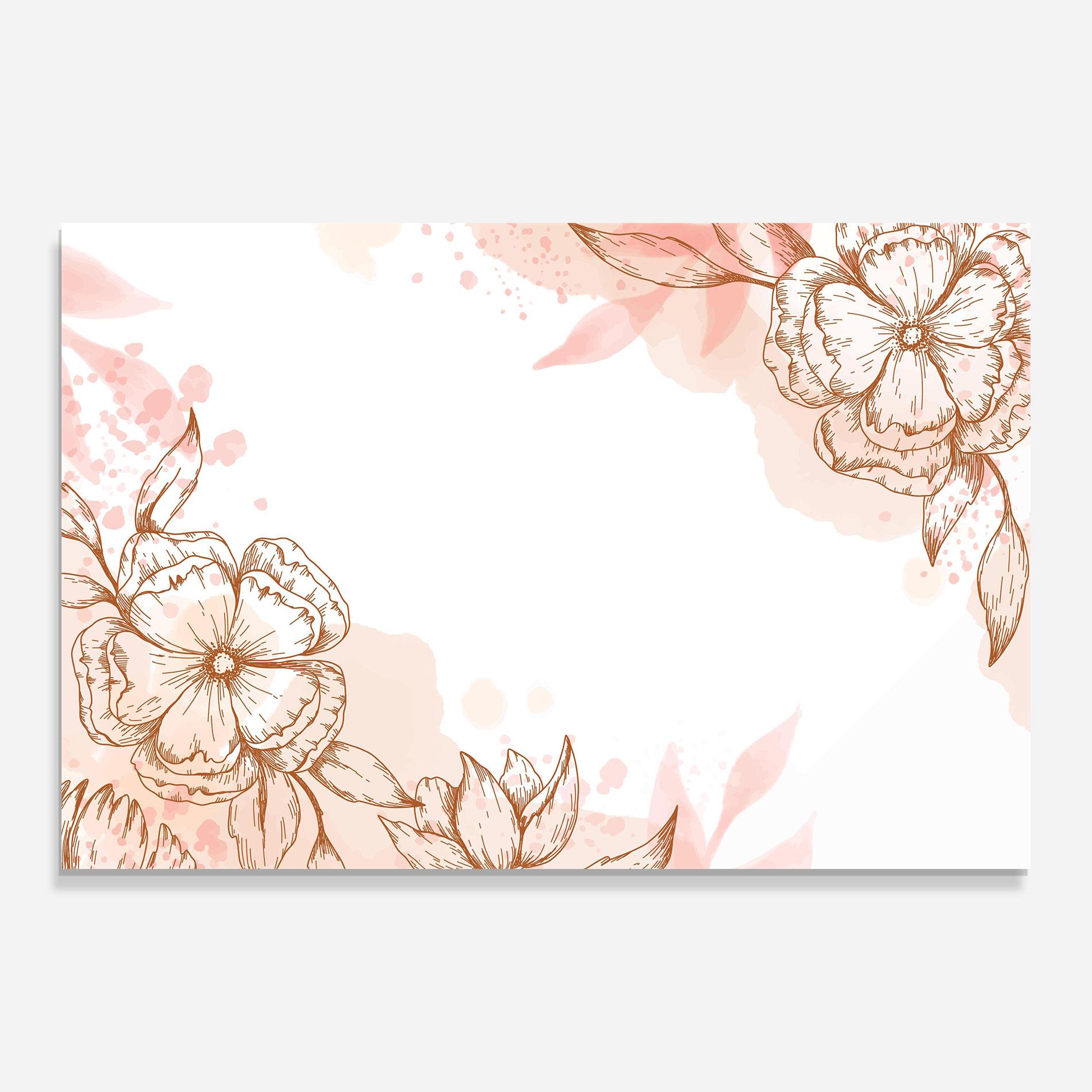 Tablou Sticla Red Brown Line mockup 0