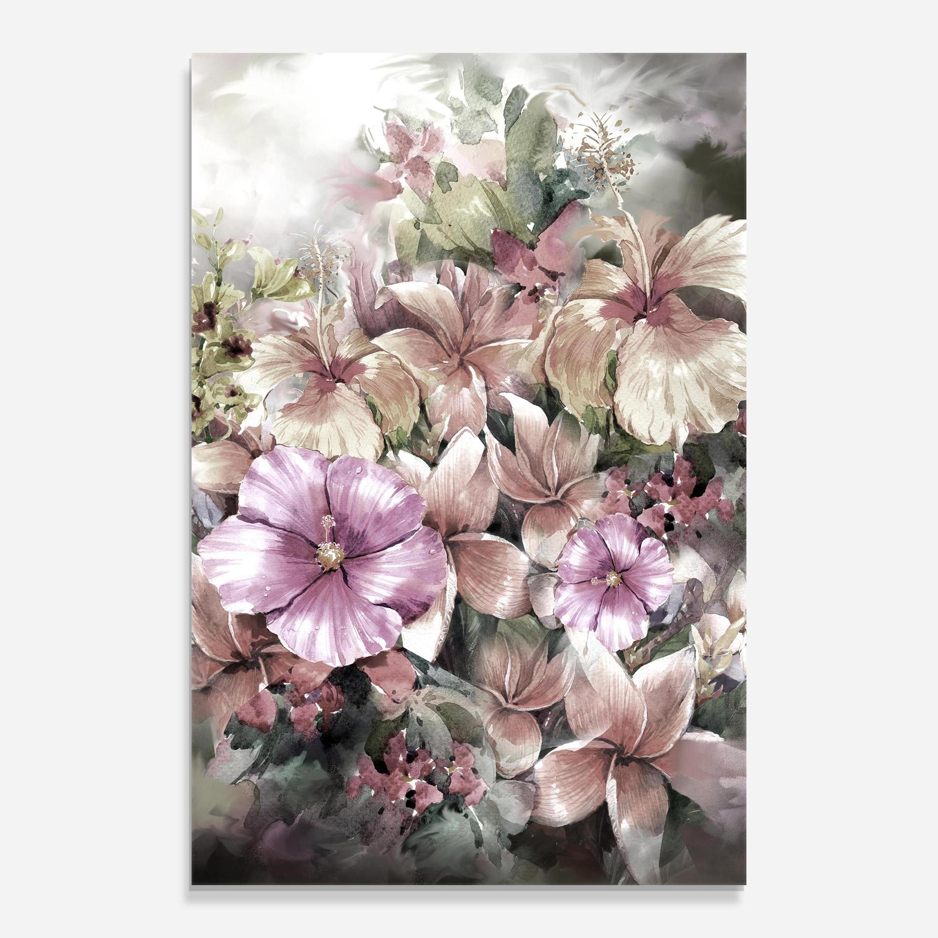 Tablou Sticla Contrastul De Flori mockup 0