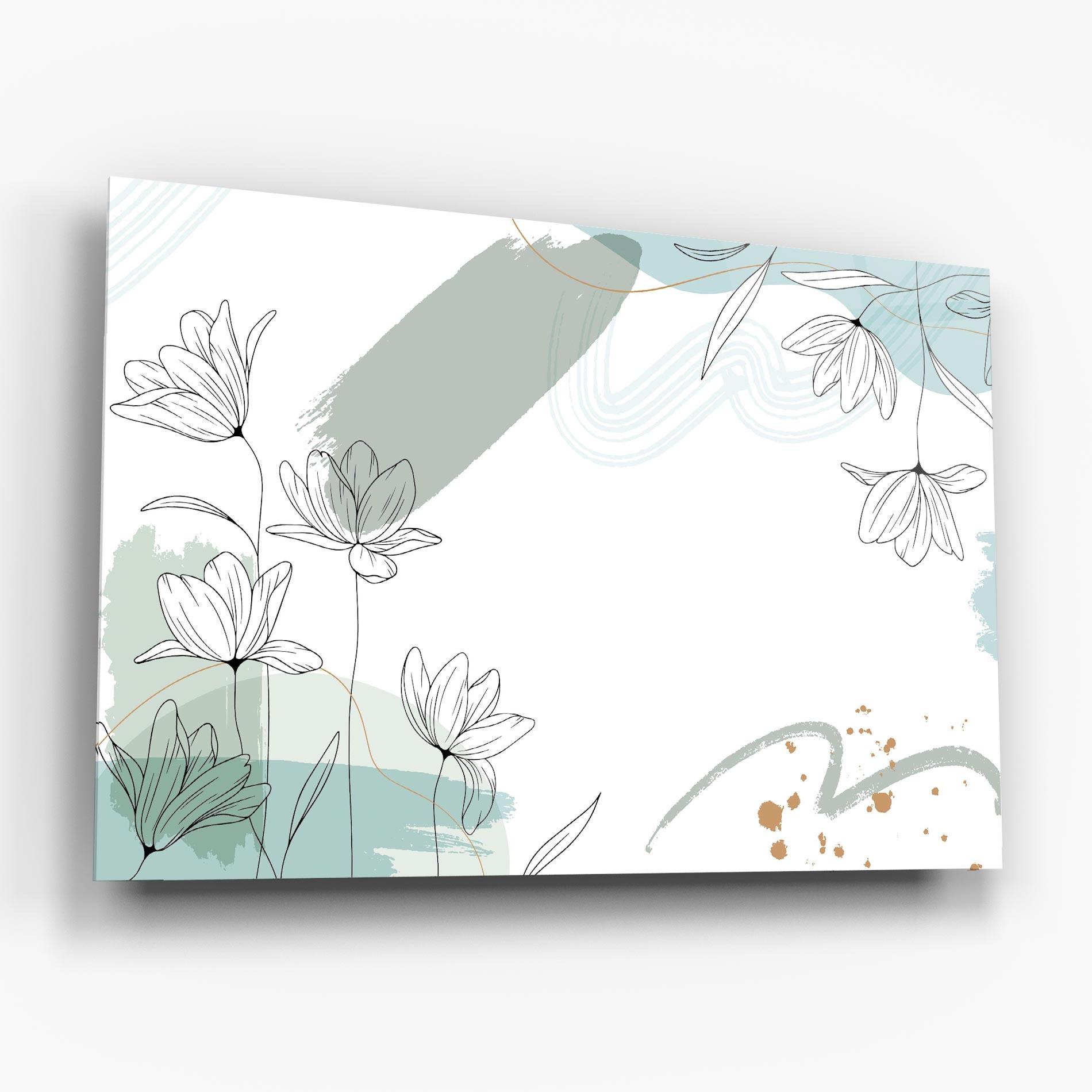 Tablou Sticla Black Blue Line mockup 6