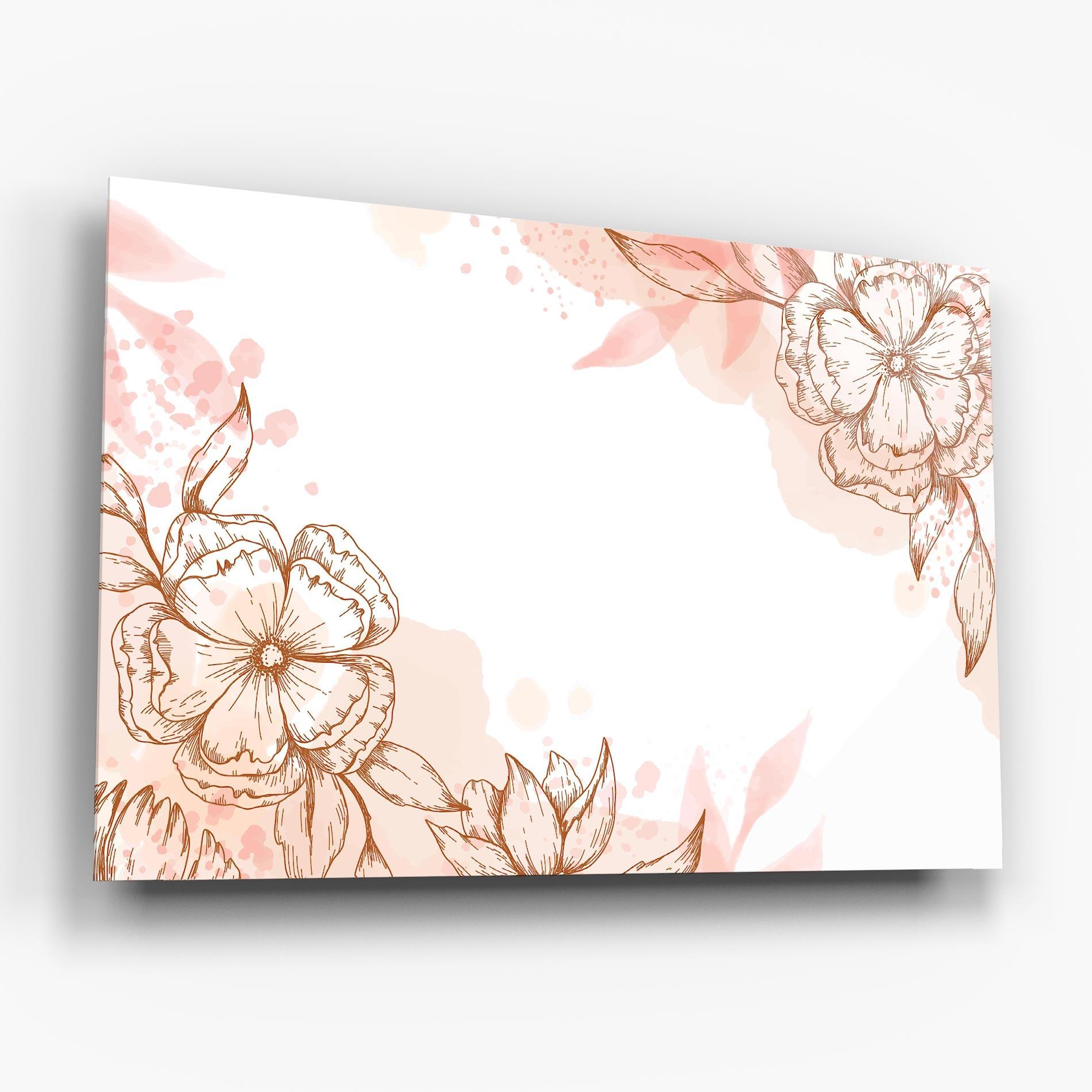 Tablou Sticla Red Brown Line mockup 6