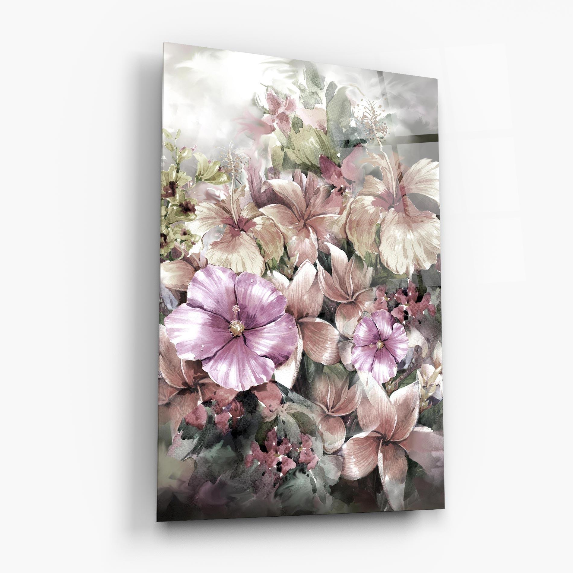 Tablou Sticla Contrastul De Flori mockup 6