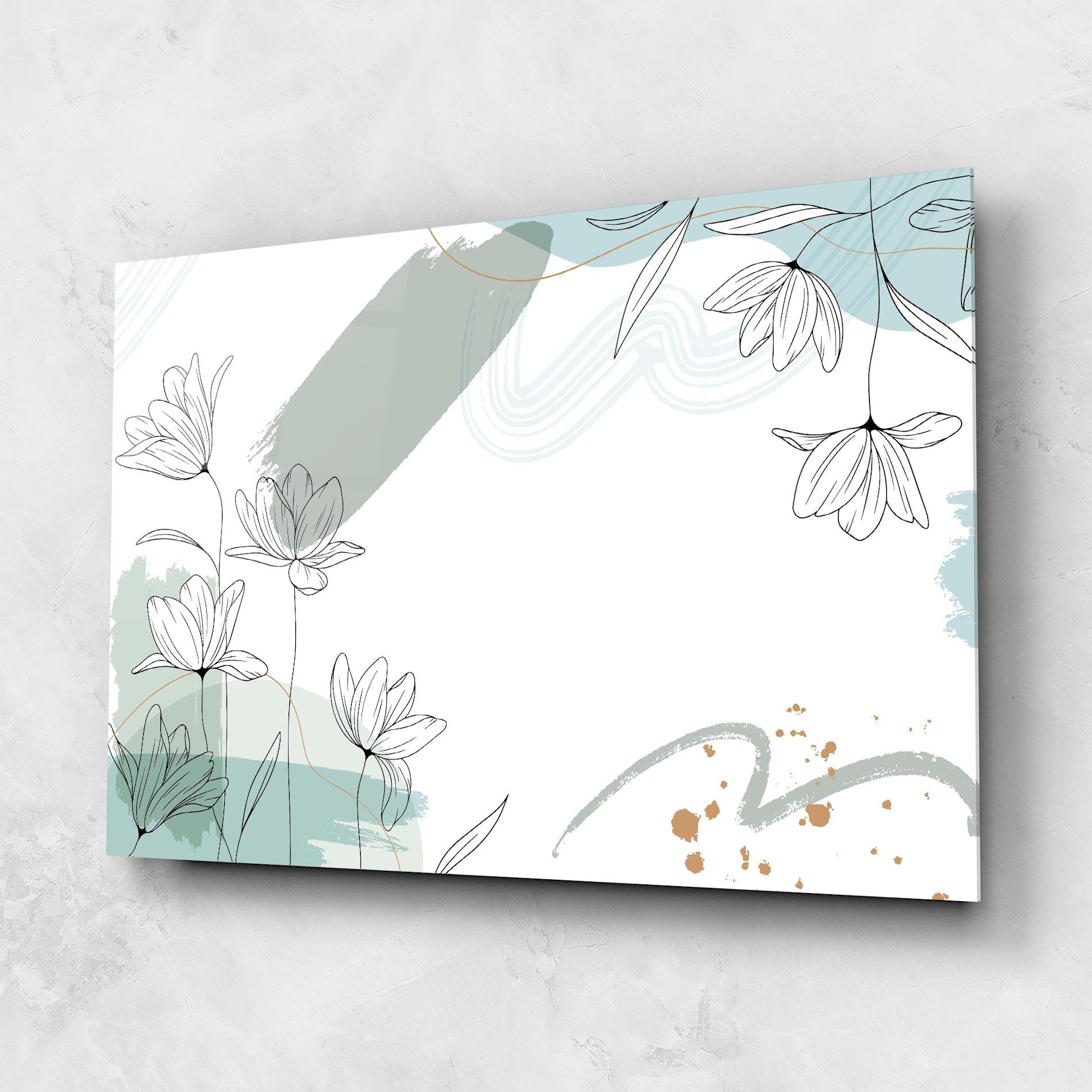 Tablou Sticla Black Blue Line mockup 1