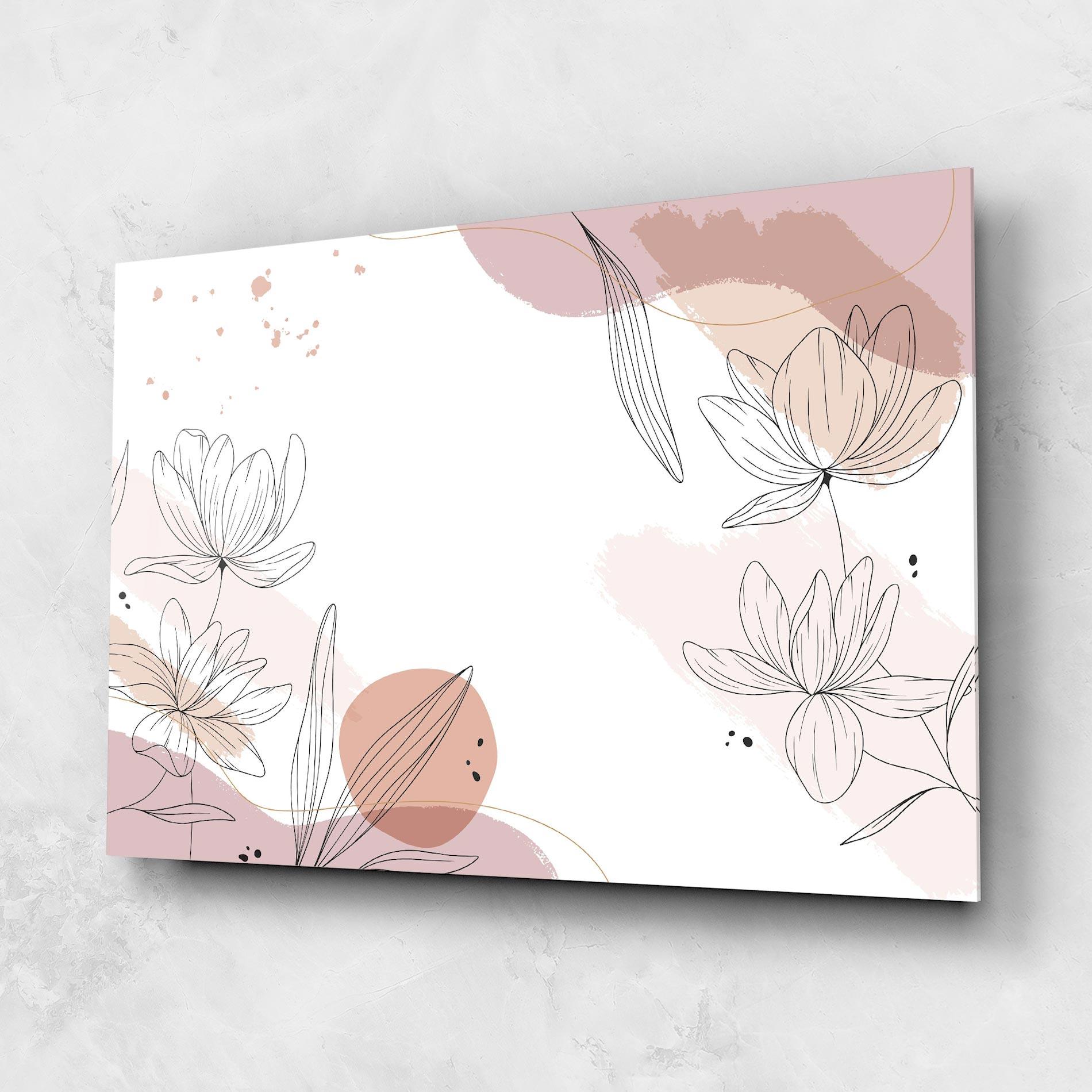 Tablou Sticla Black Pink Line mockup 1