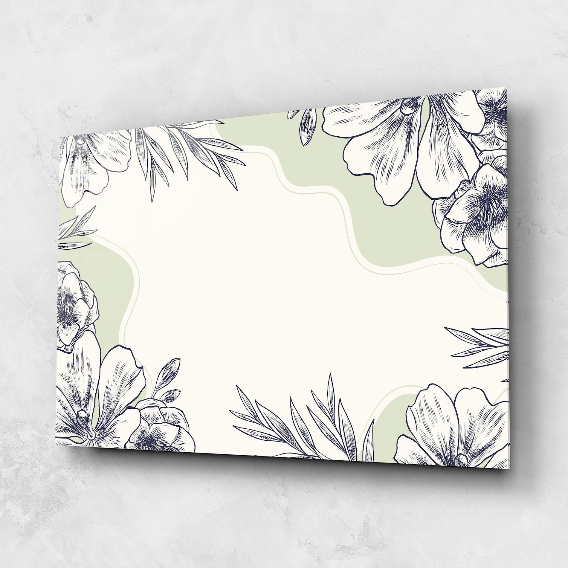 Tablou Sticla Blue Line Green mockup 1