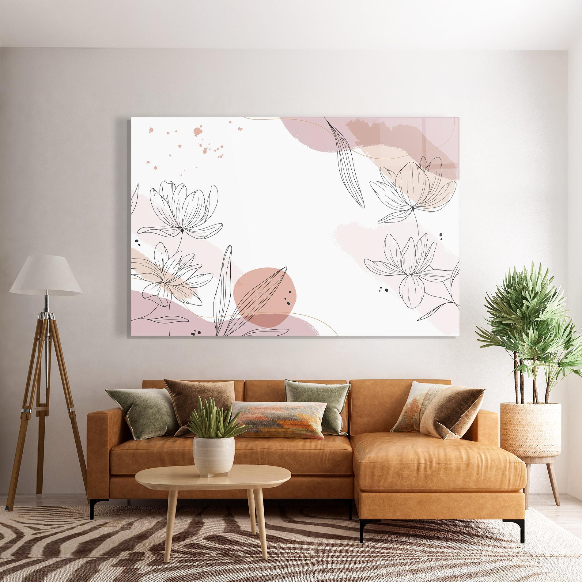 Tablou Sticla Black Pink Line mockup 7