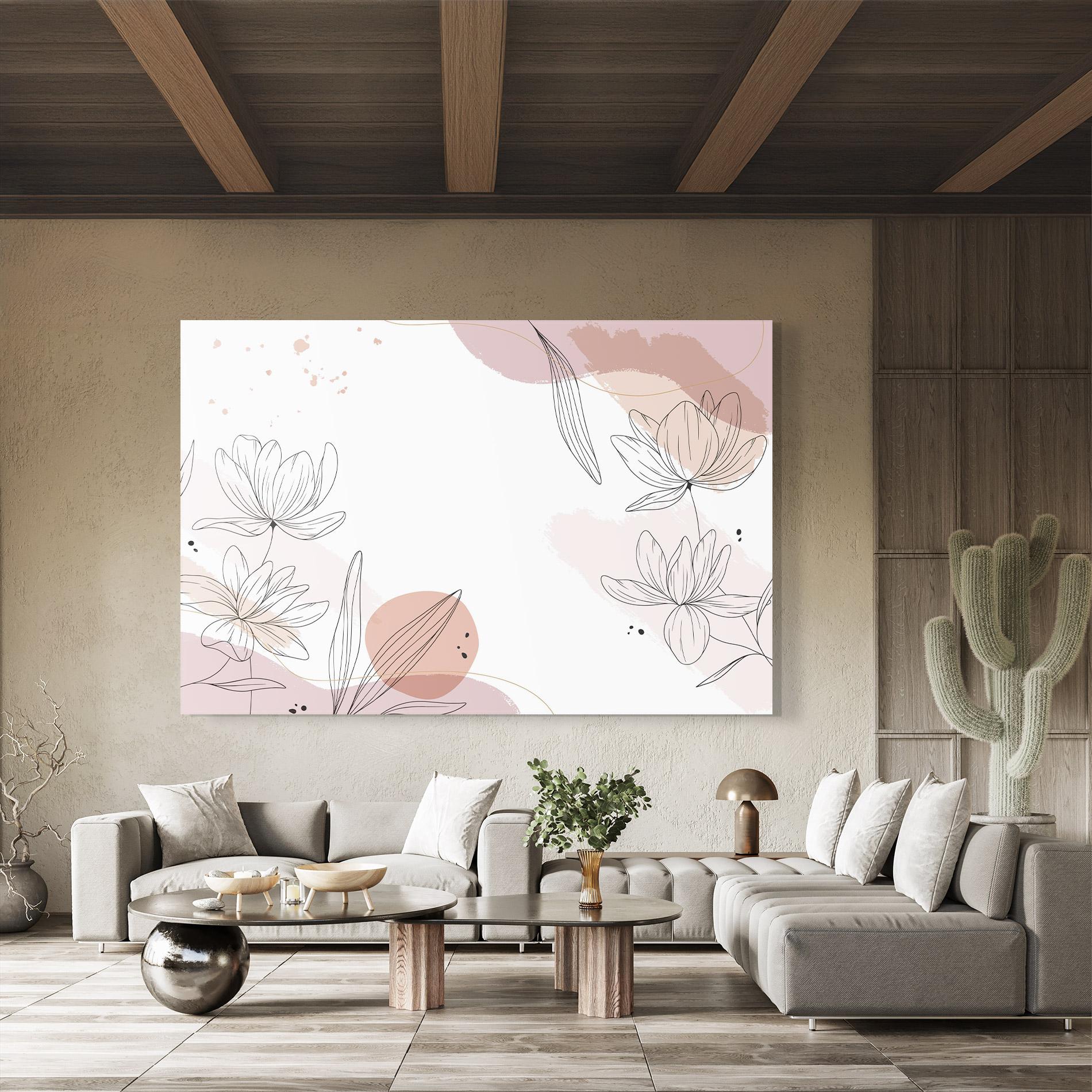 Tablou Sticla Black Pink Line mockup 8