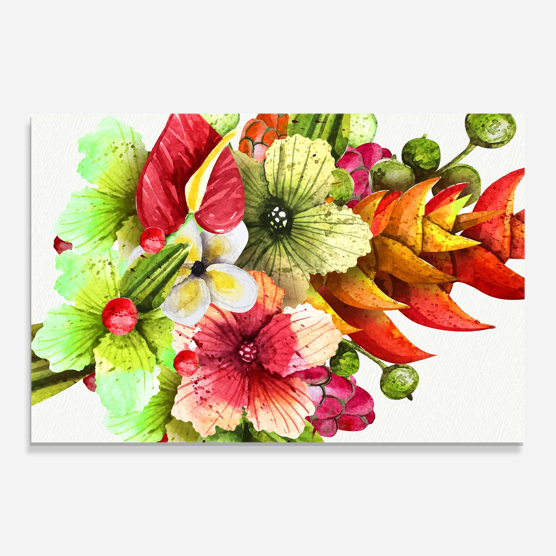 Tablou Sticla Exotic Green Orange mockup 0