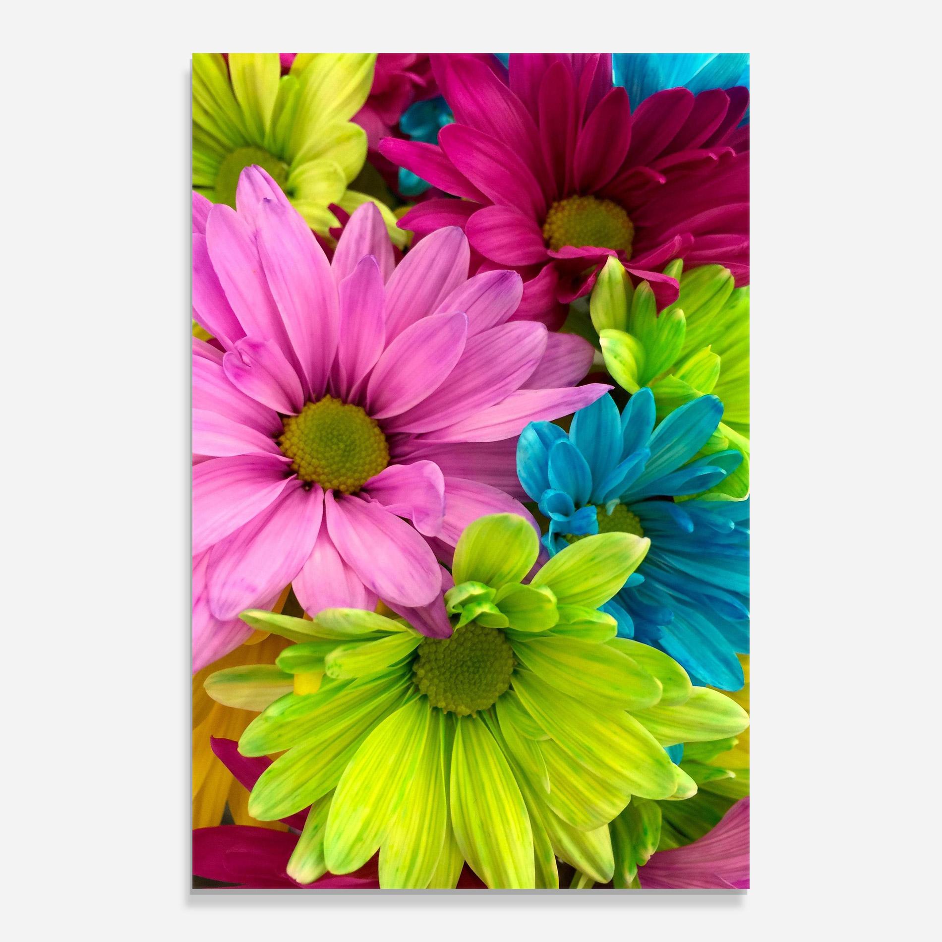 Tablou Sticla Three Shades Of Flower mockup 0