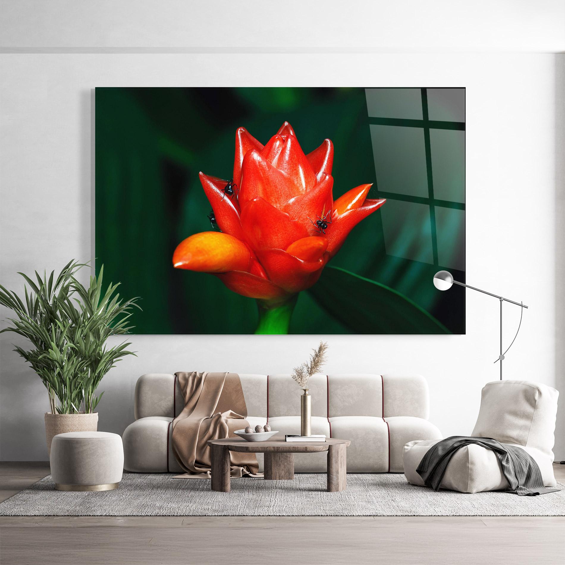 Tablou Sticla Cool Orange Exotic mockup 9