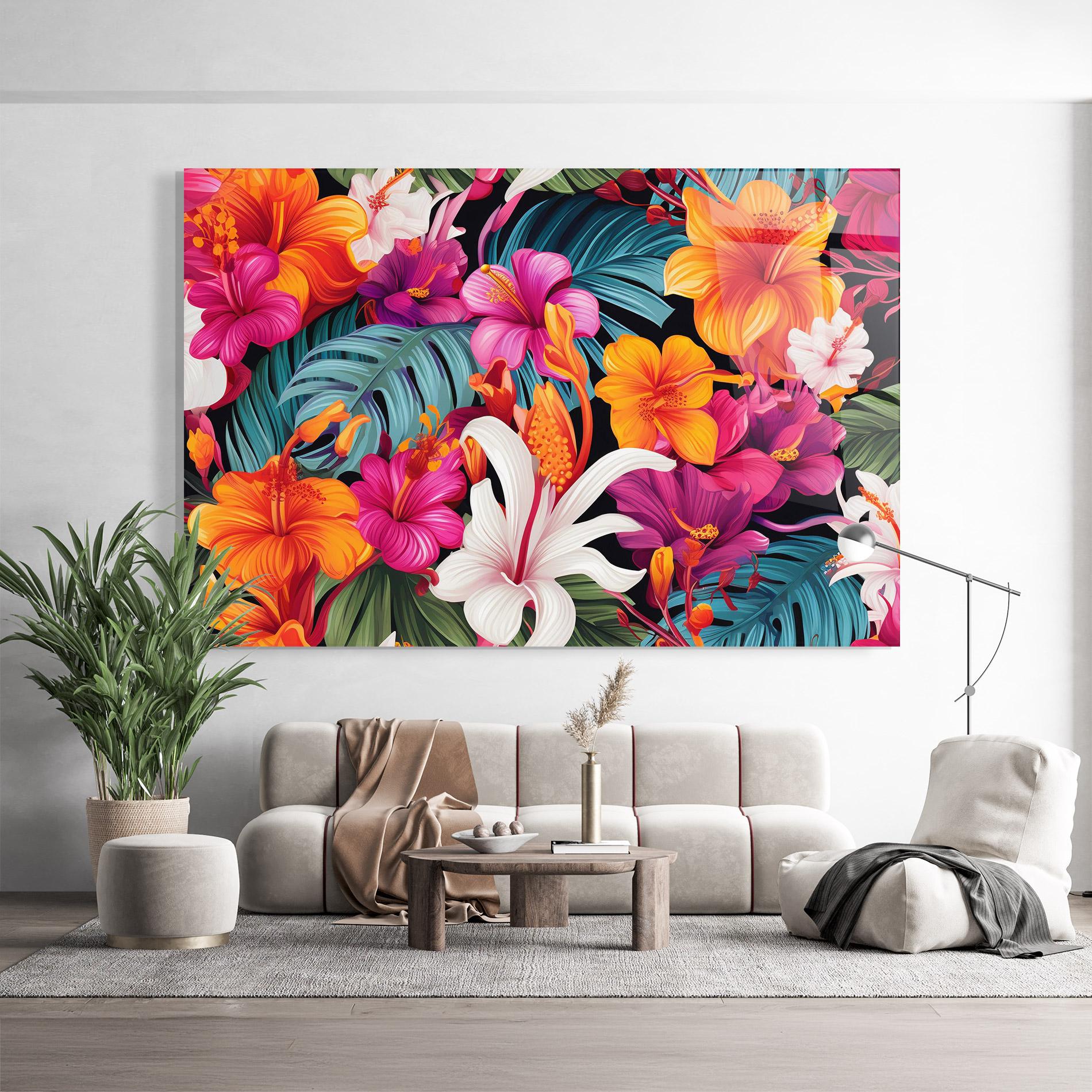 Tablou Sticla Exotic Patern mockup 9