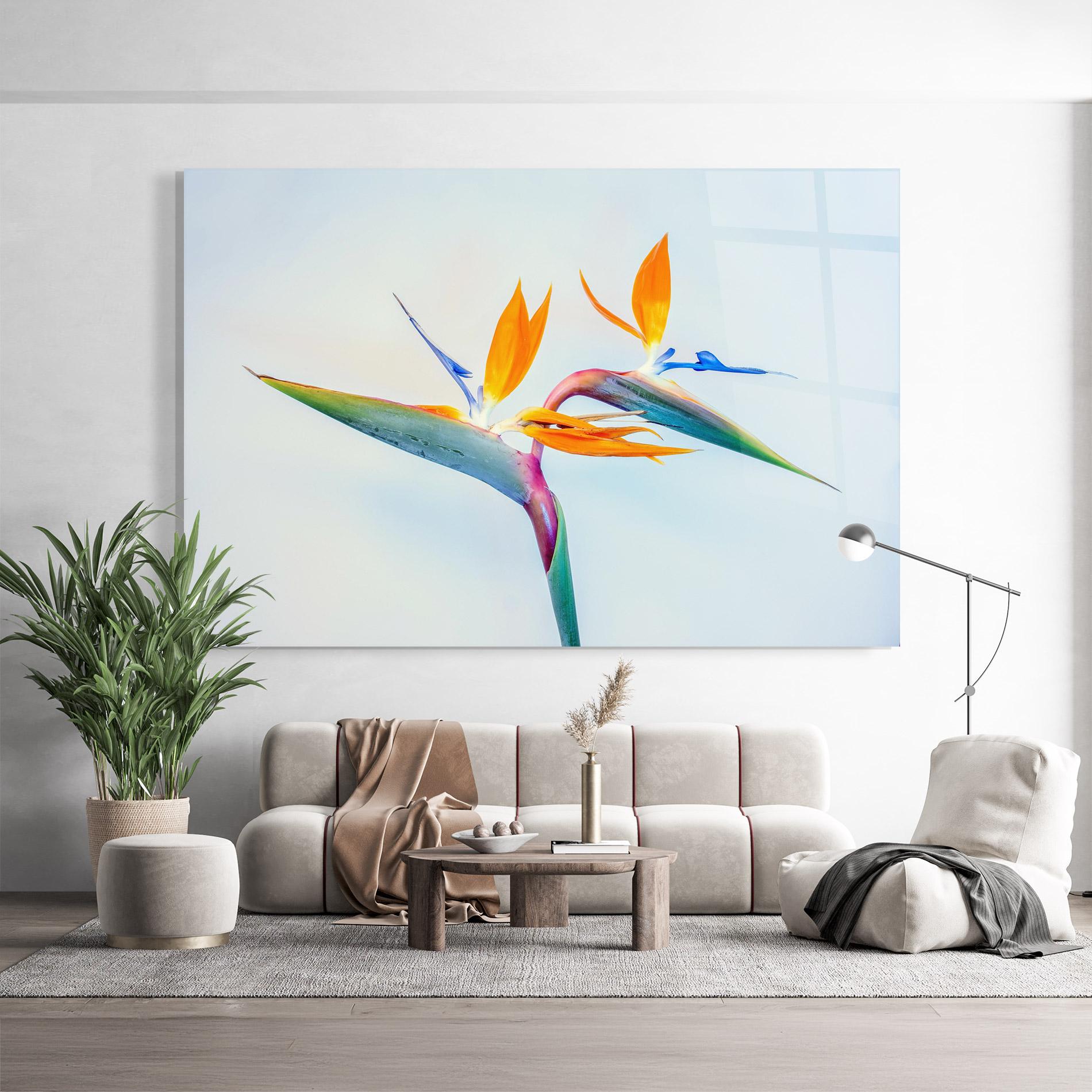 Tablou Sticla Green Orange Exotic mockup 9