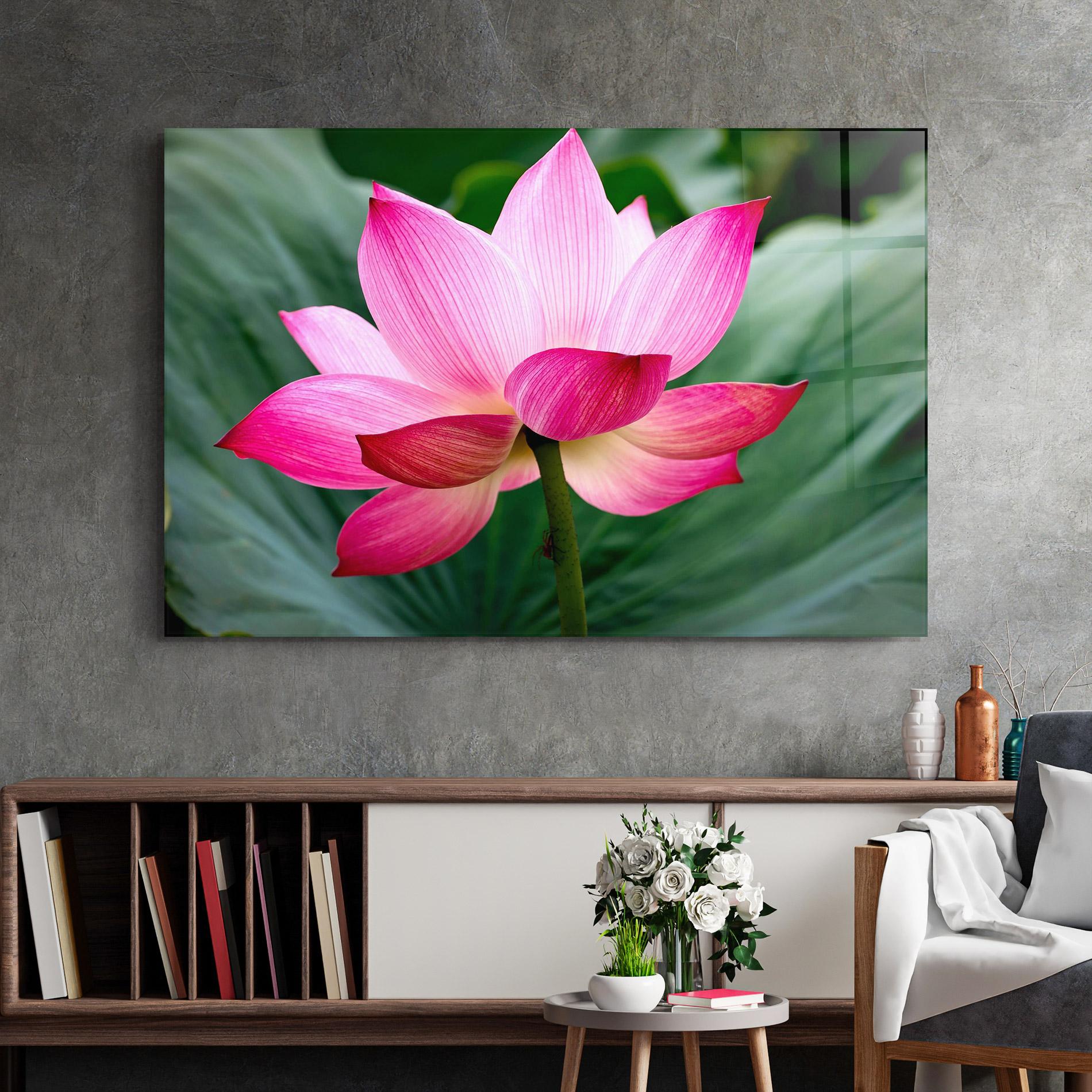 Tablou Sticla Beautiful Pink Exotic mockup 2