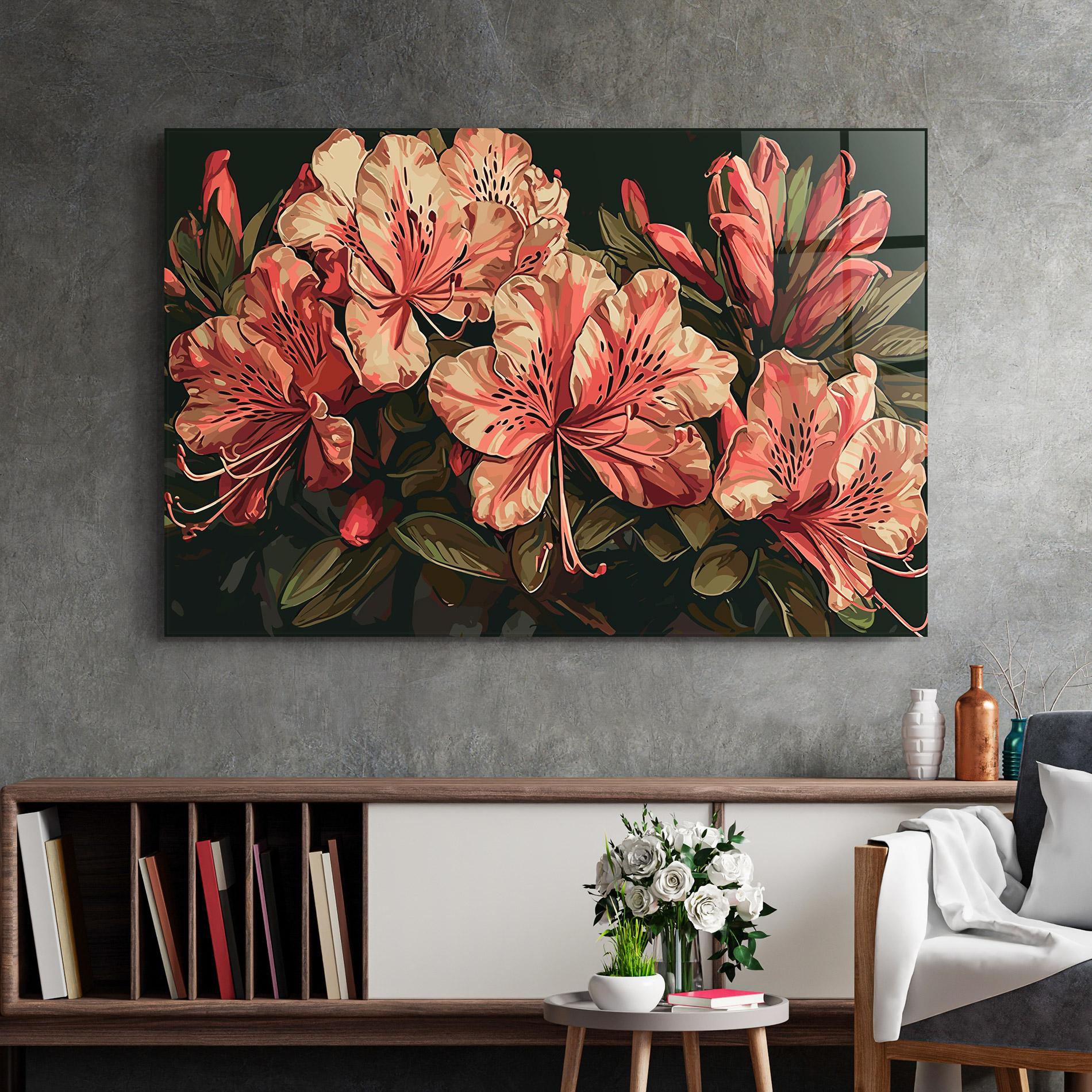 Tablou Sticla Cream Exotic Art mockup 2