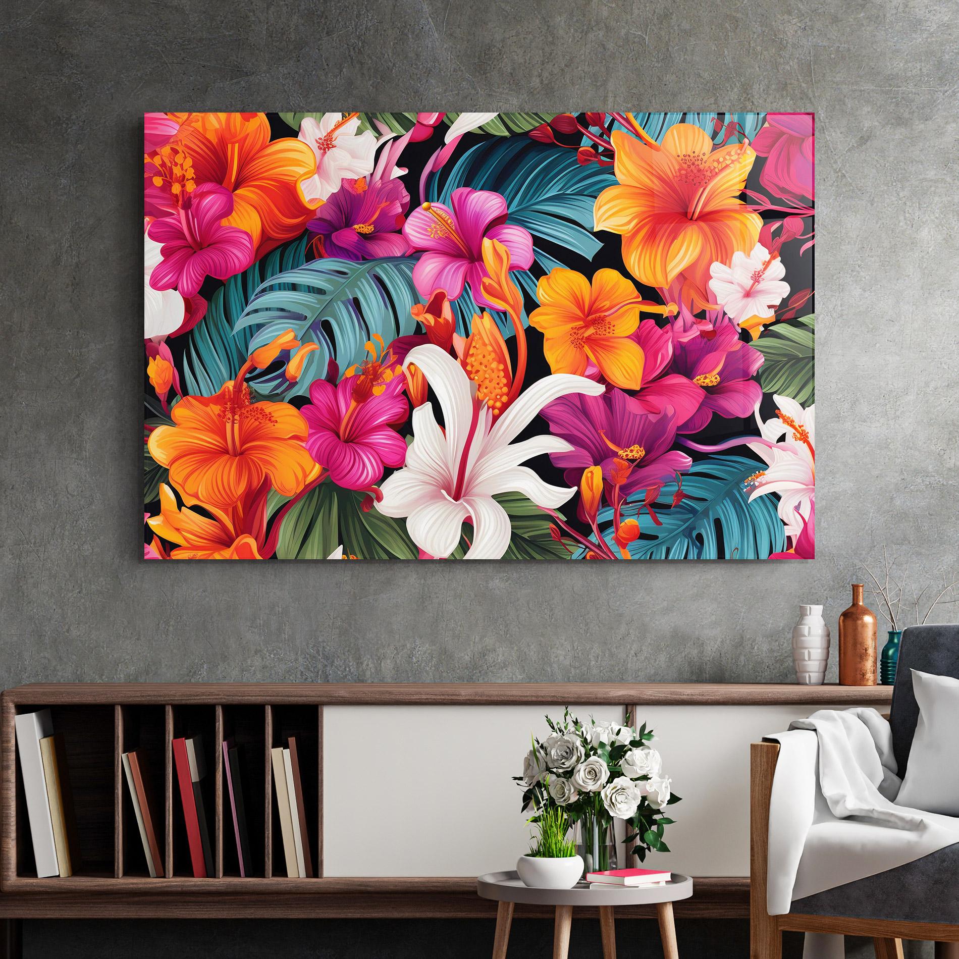 Tablou Sticla Exotic Patern mockup 2