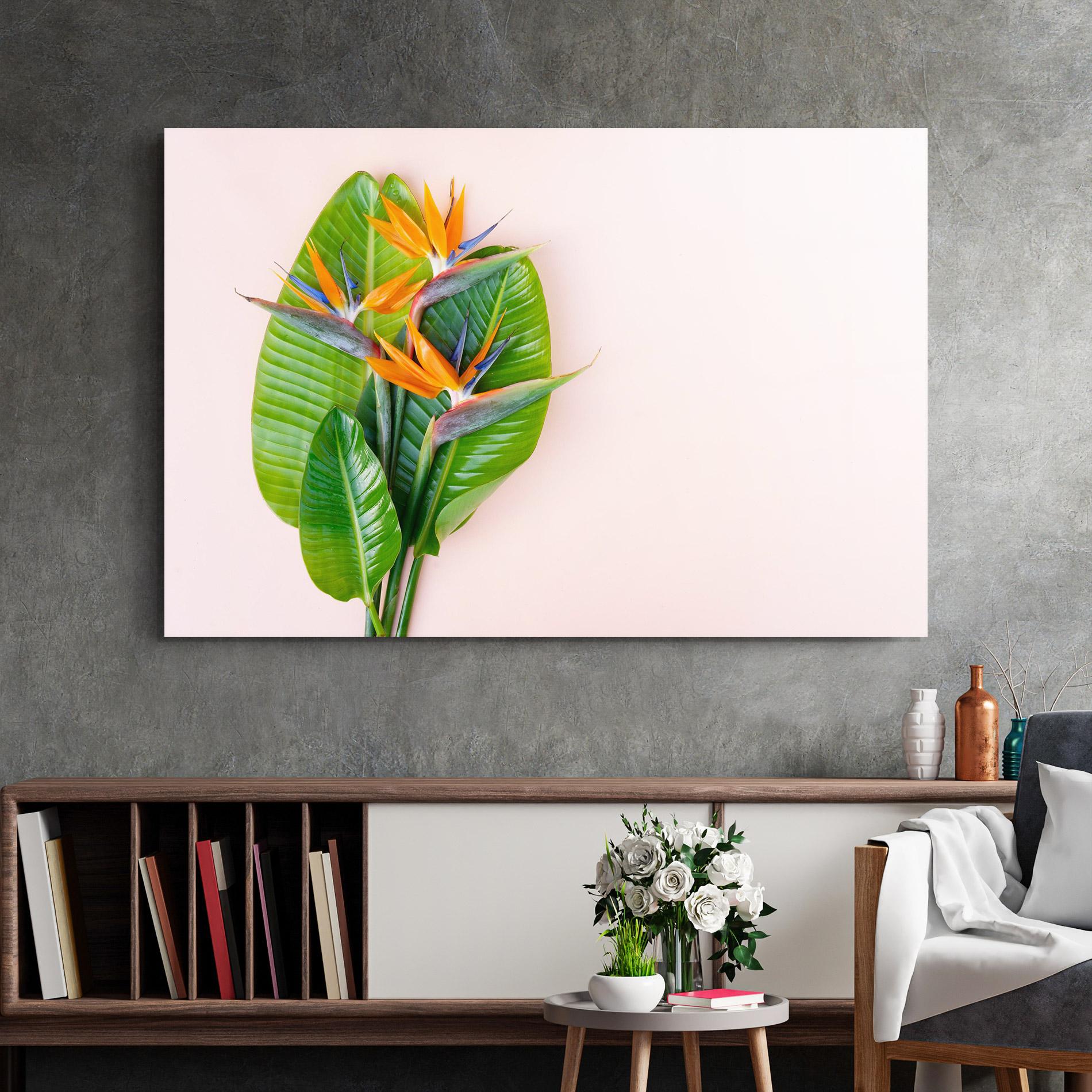 Tablou Sticla Tropical Exotic Leaf mockup 2