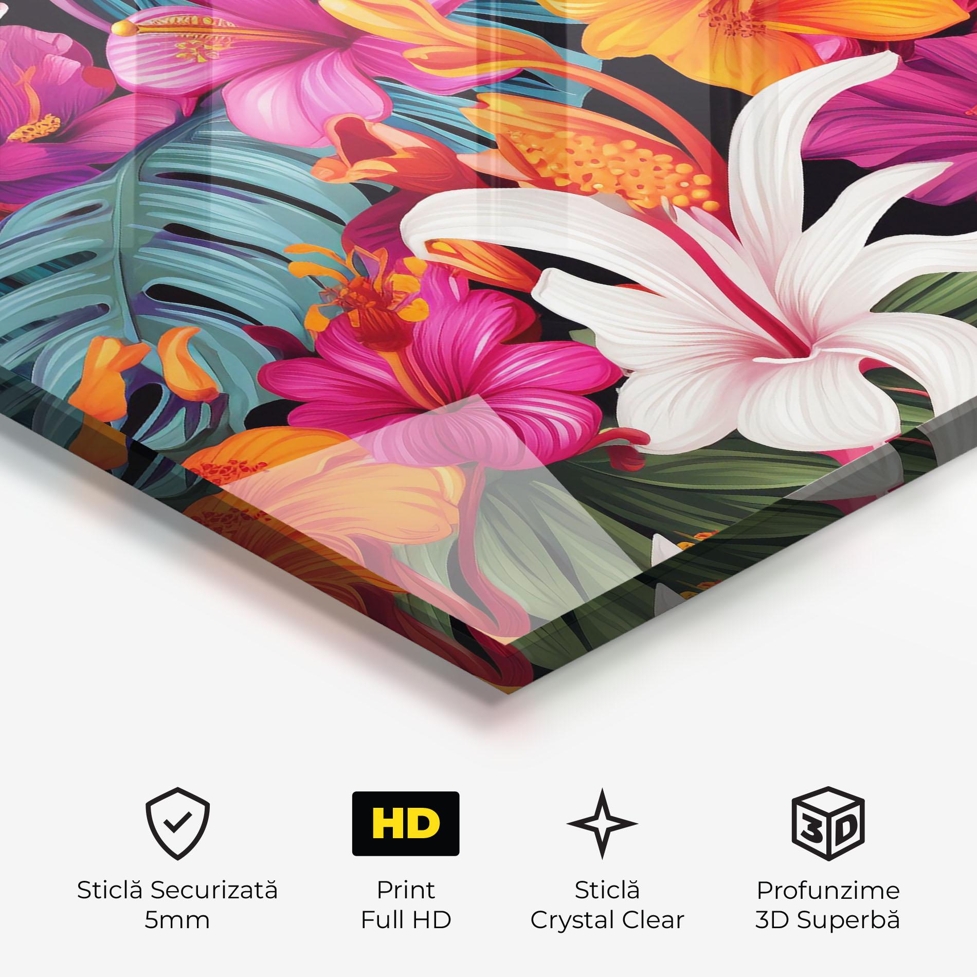Tablou Sticla Exotic Patern mockup 3