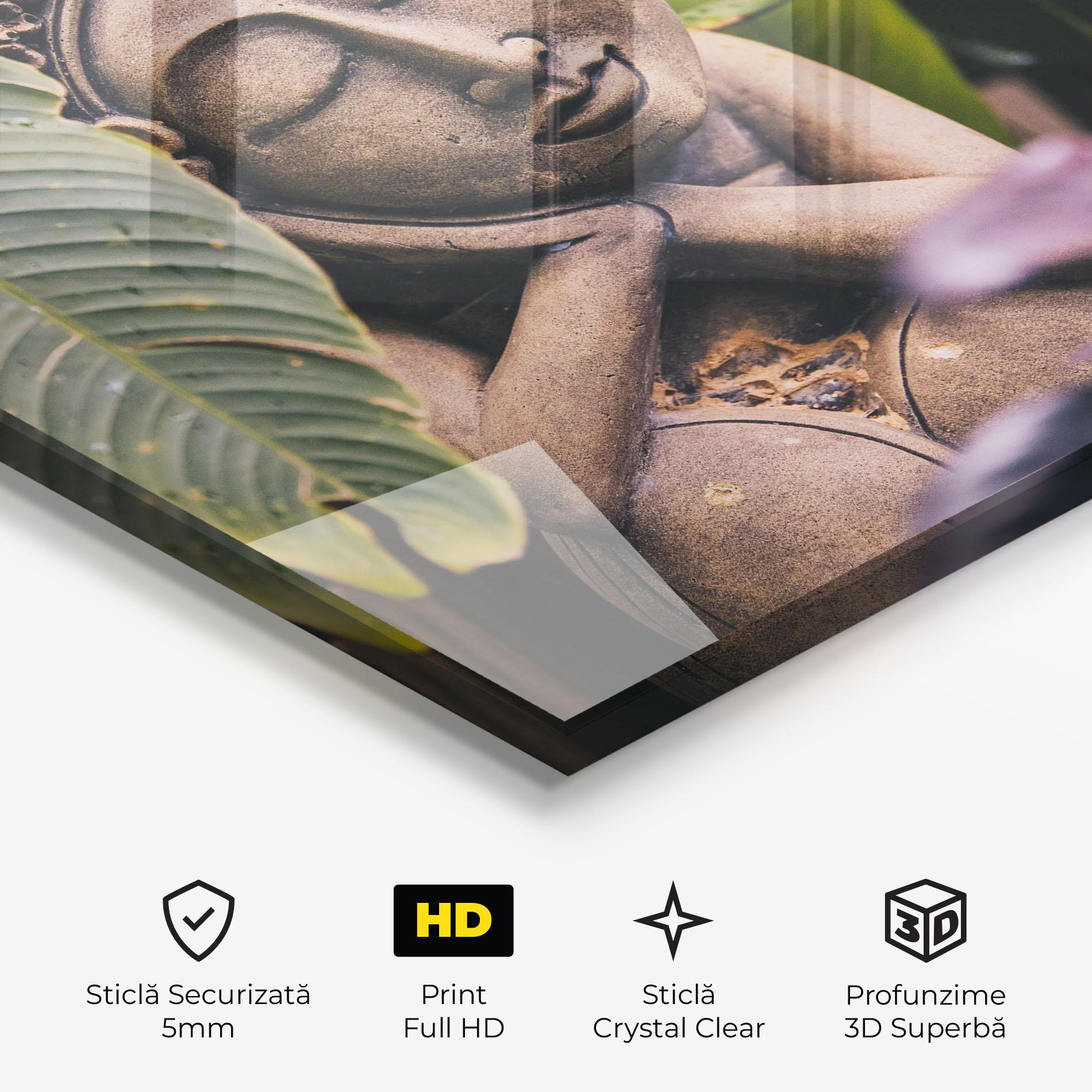 Tablou Sticla Exotic Statue mockup 3
