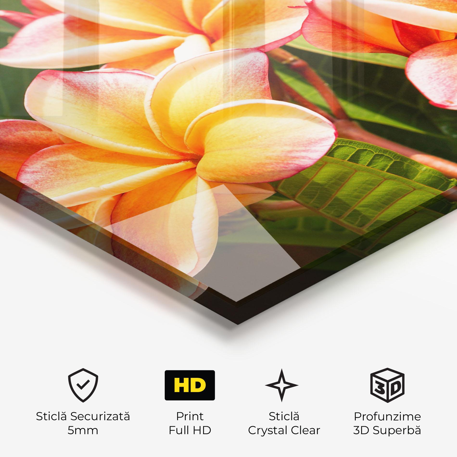 Tablou Sticla Pretty Plumeria mockup 3