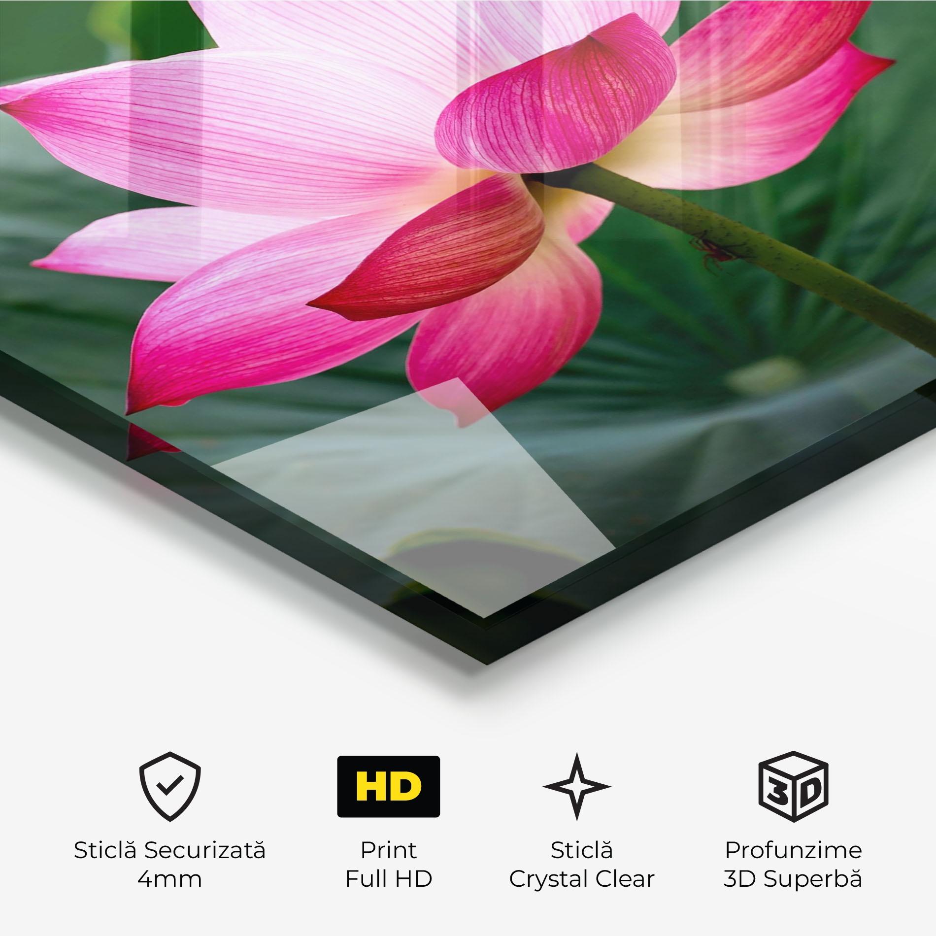 Tablou Sticla Beautiful Pink Exotic mockup 3