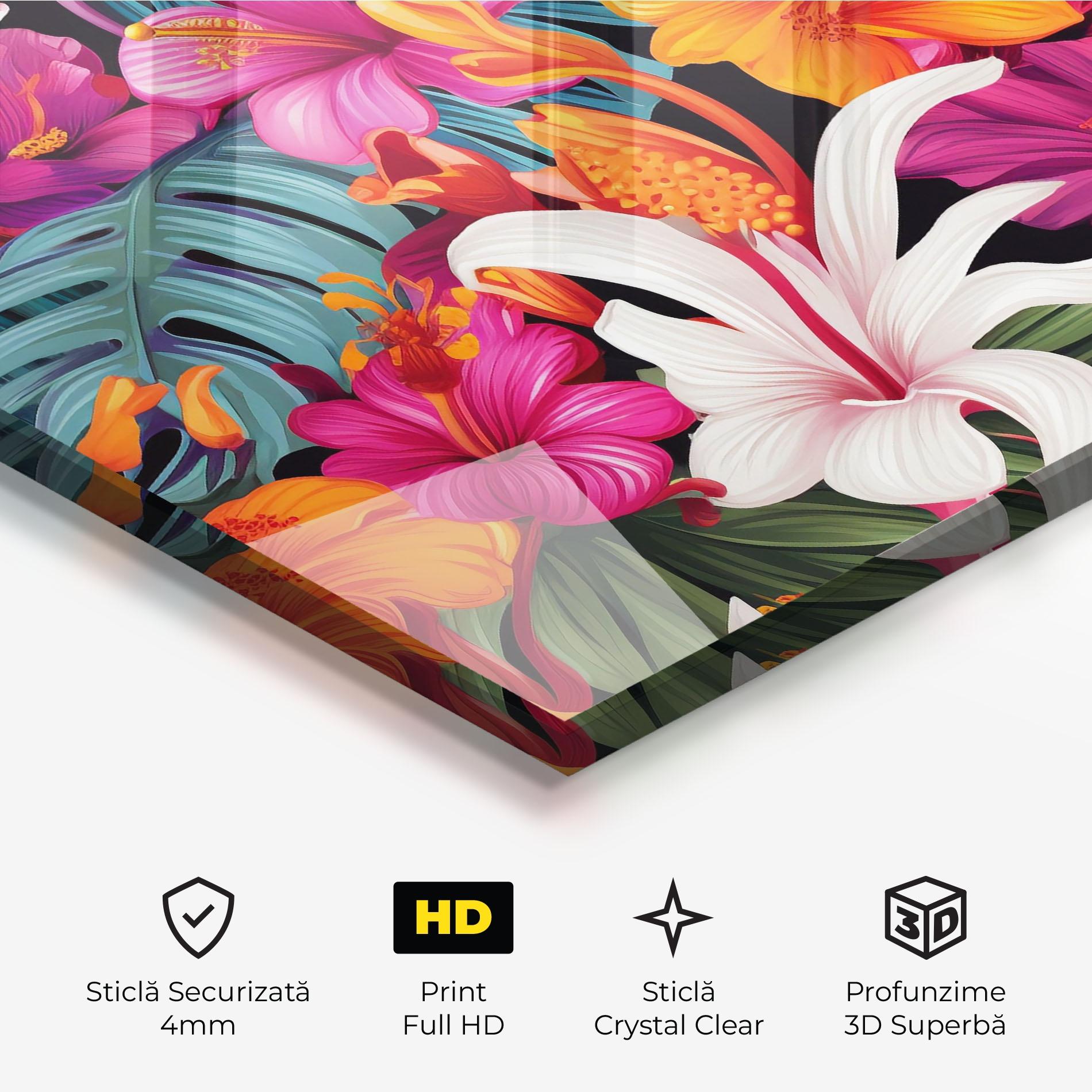 Tablou Sticla Exotic Patern mockup 3