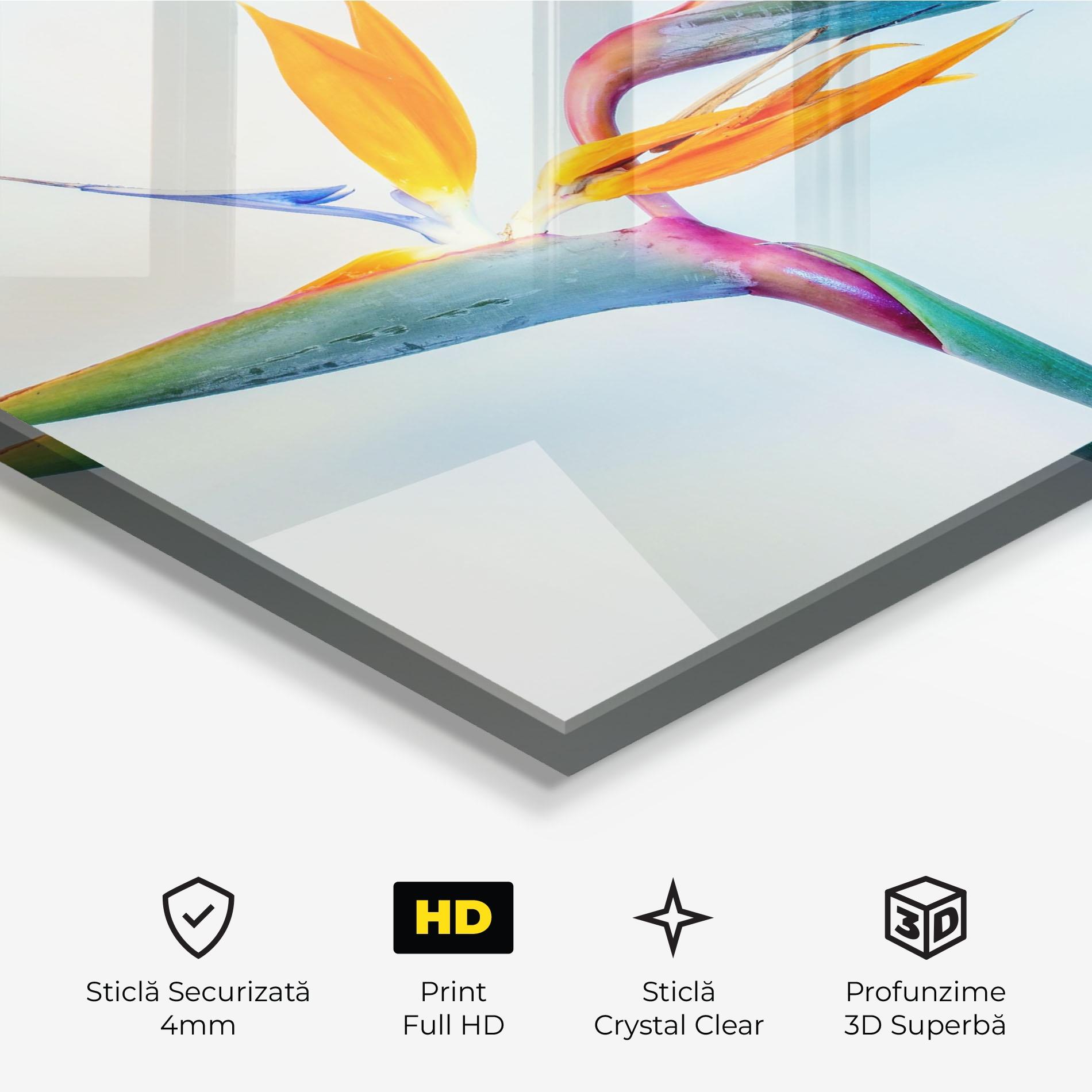 Tablou Sticla Green Orange Exotic mockup 3