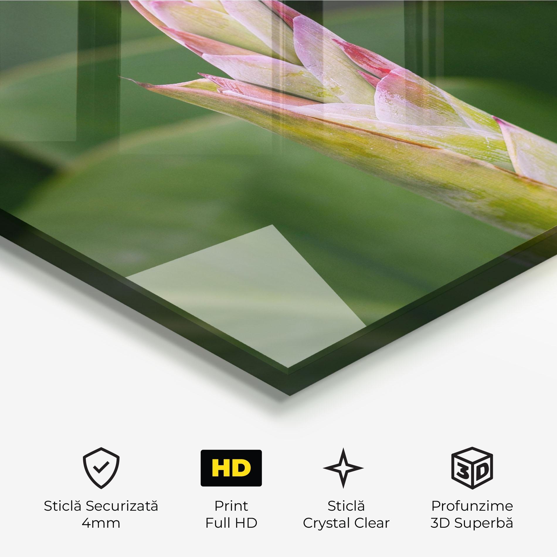 Tablou Sticla Light Pink Exotic mockup 3