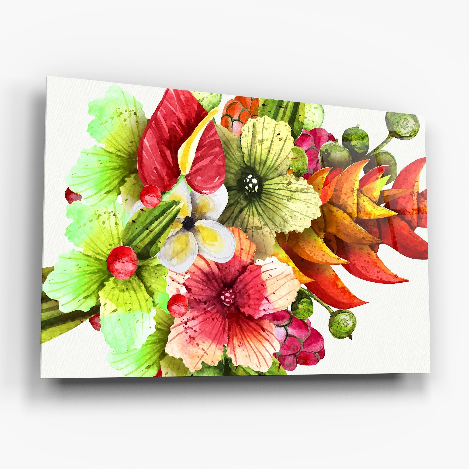 Tablou Sticla Exotic Green Orange mockup 6