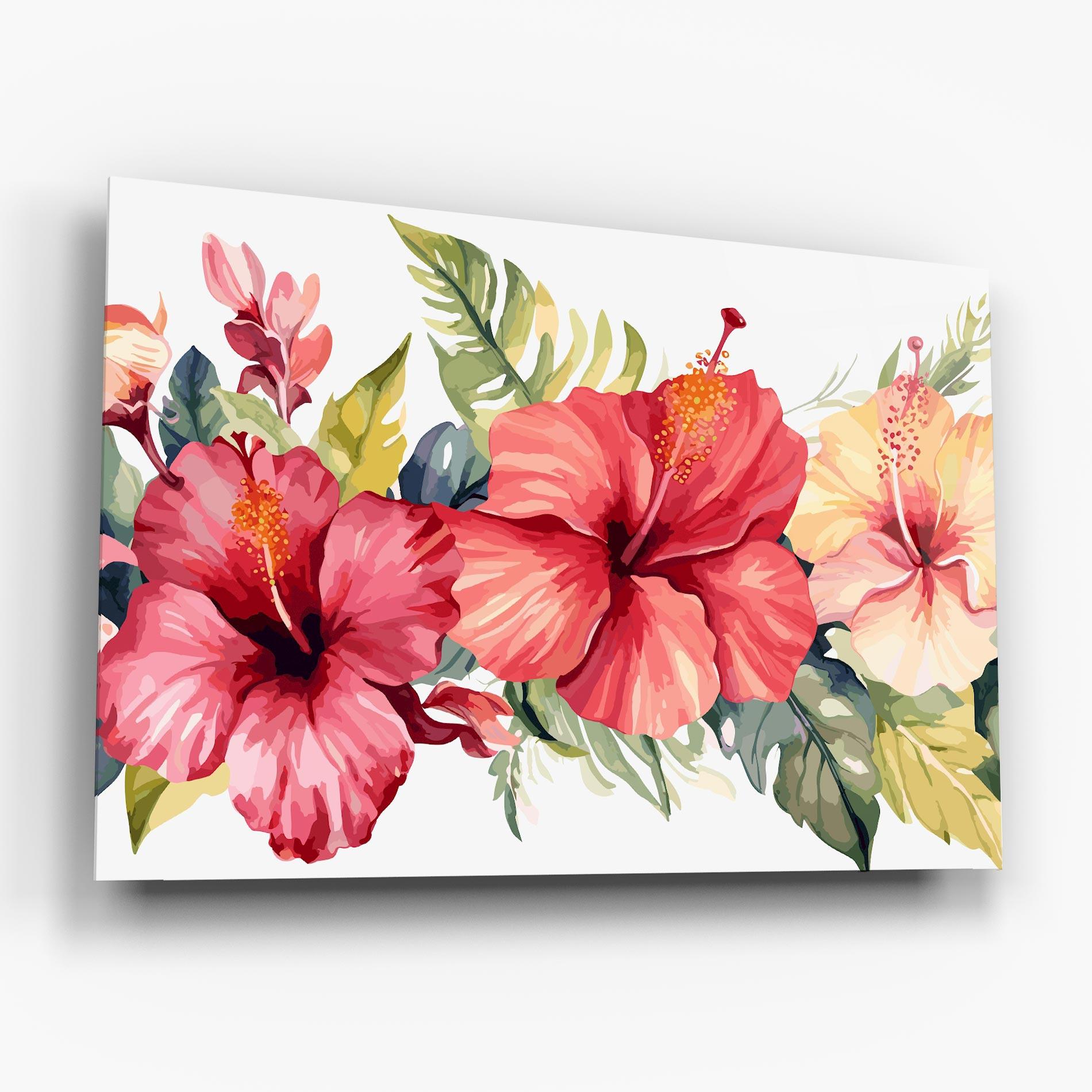Tablou Sticla Flowers Exotic Art mockup 6