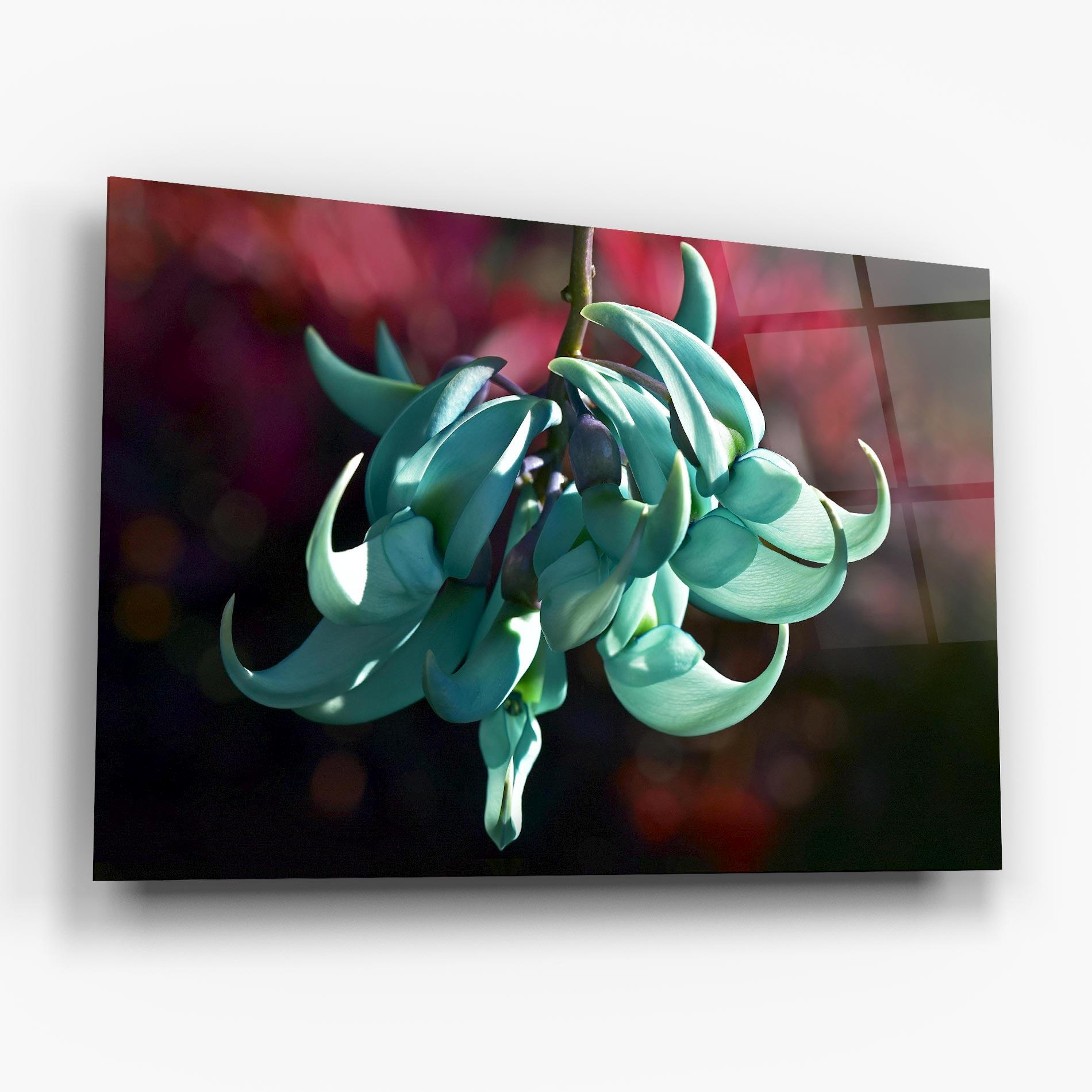 Tablou Sticla Pastel Green Plant mockup 6