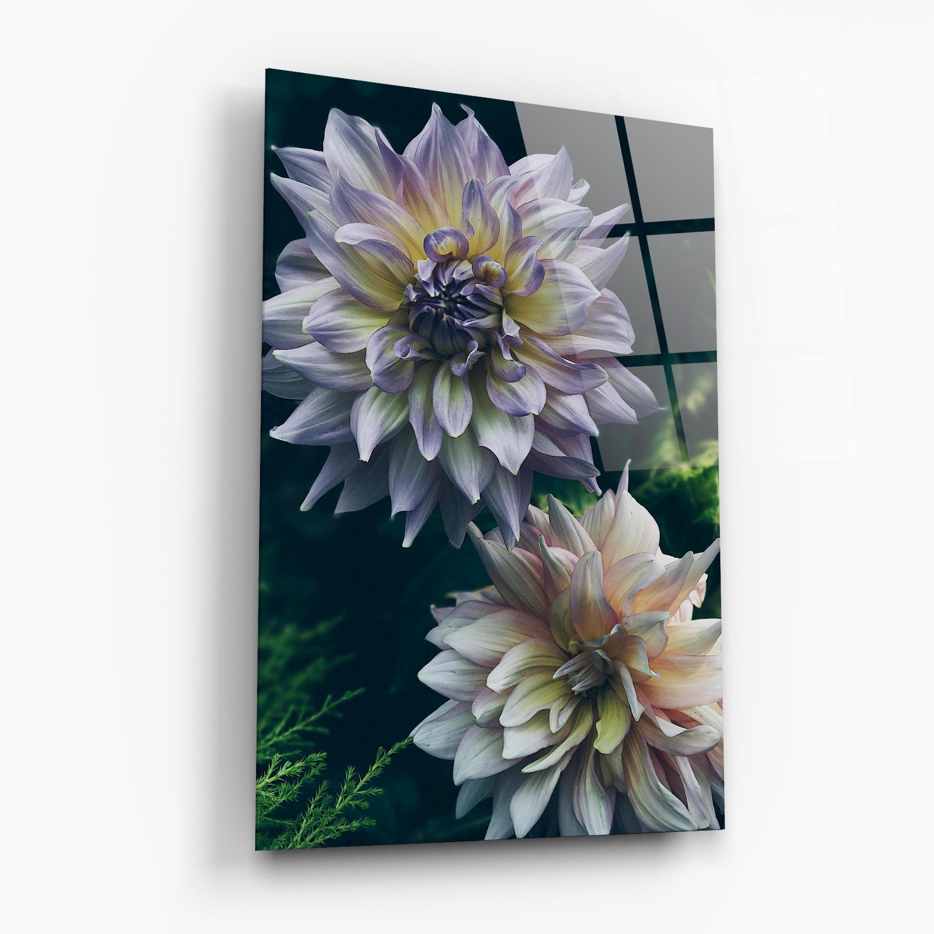 Tablou Sticla Dahlia Flowers mockup 6