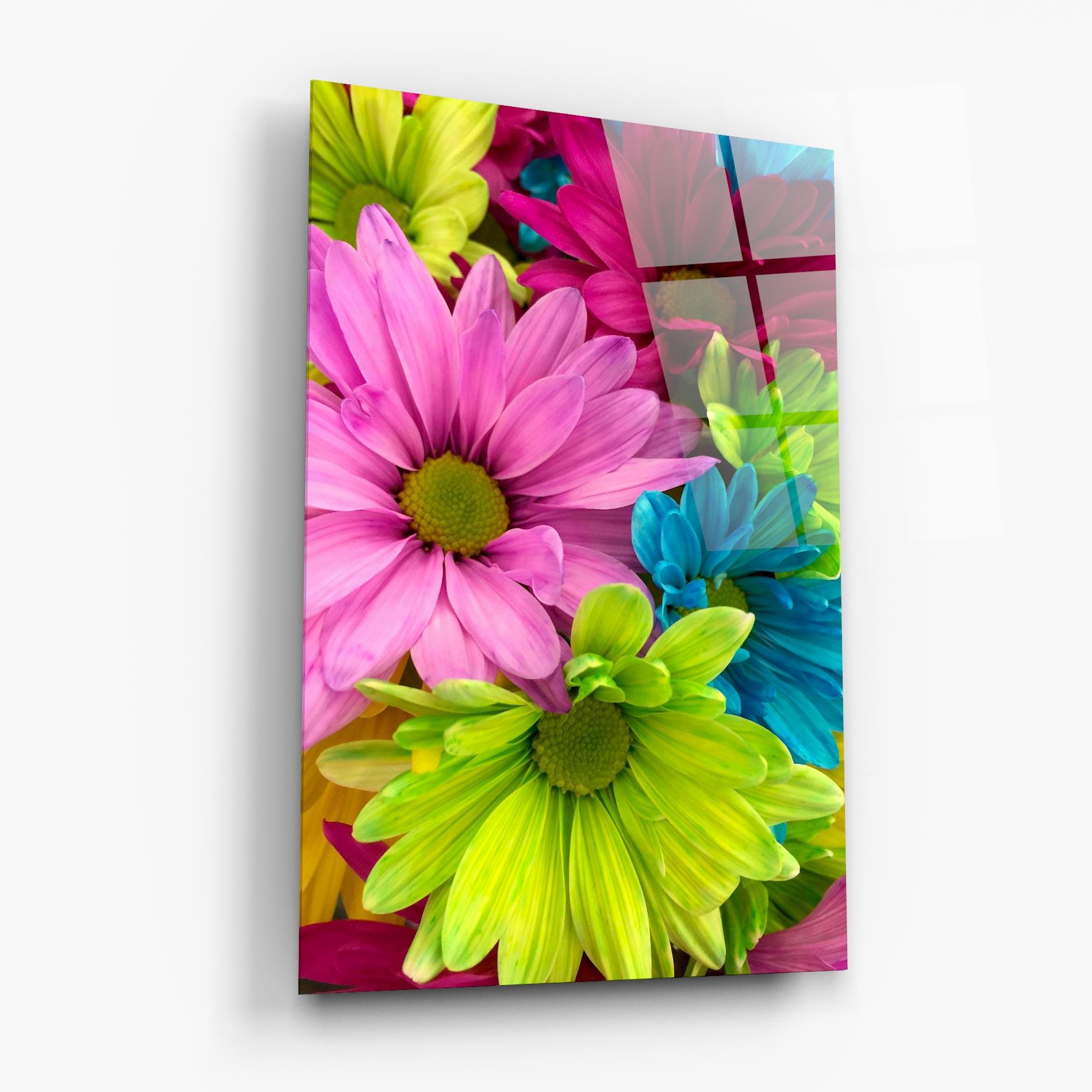 Tablou Sticla Three Shades Of Flower mockup 6