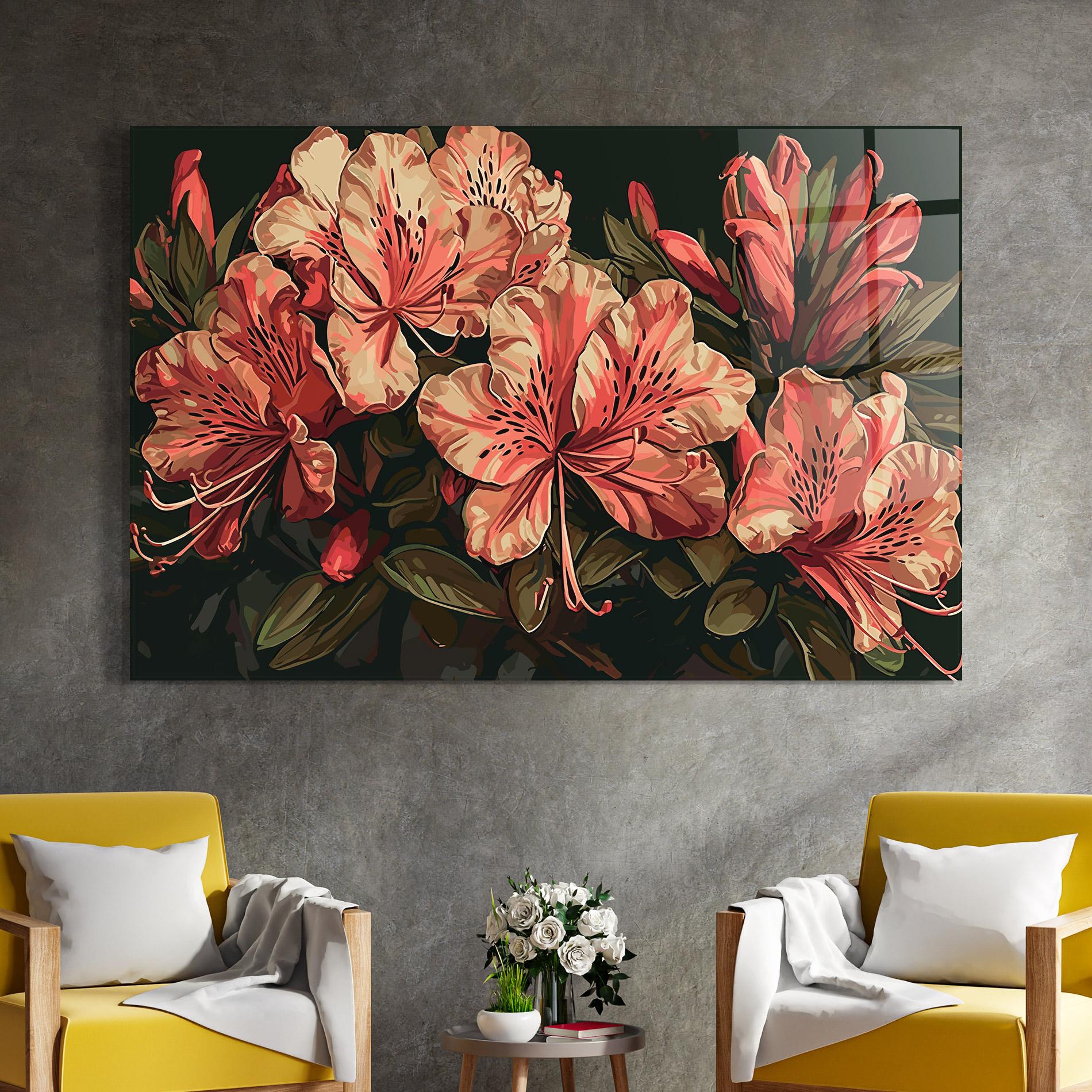 Tablou Sticla Cream Exotic Art mockup 4