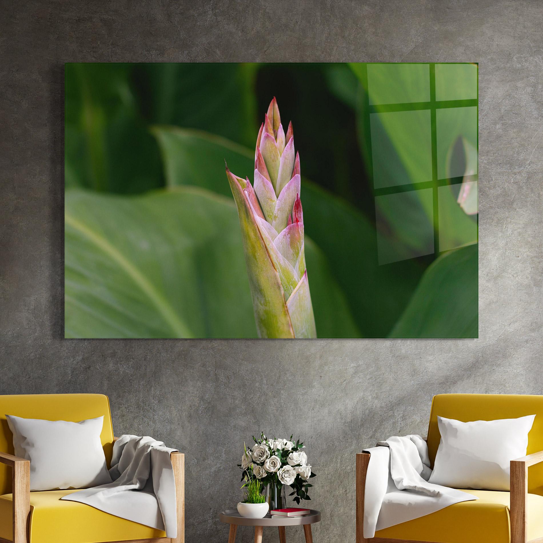 Tablou Sticla Light Pink Exotic mockup 4