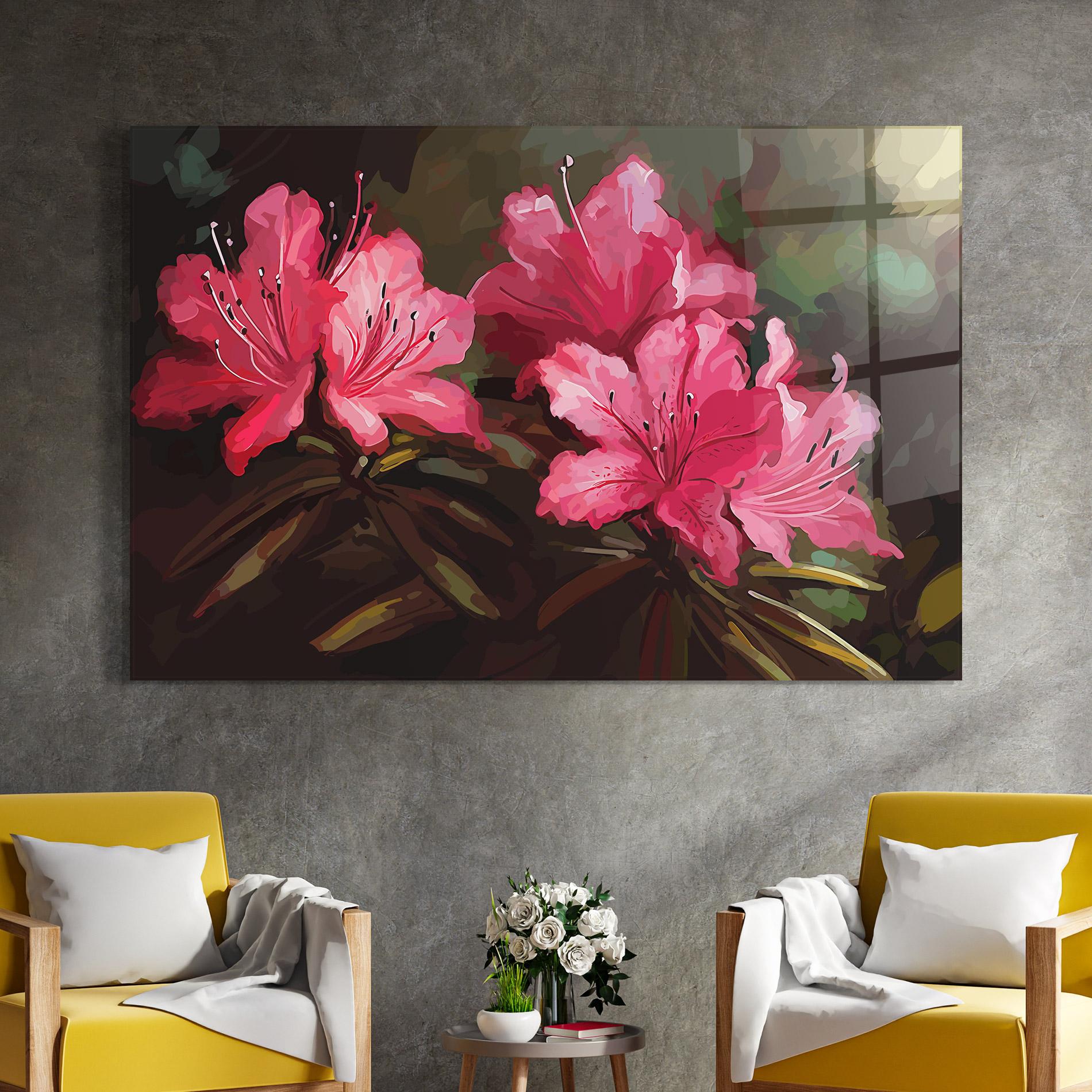 Tablou Sticla Pink Exotic Art mockup 4