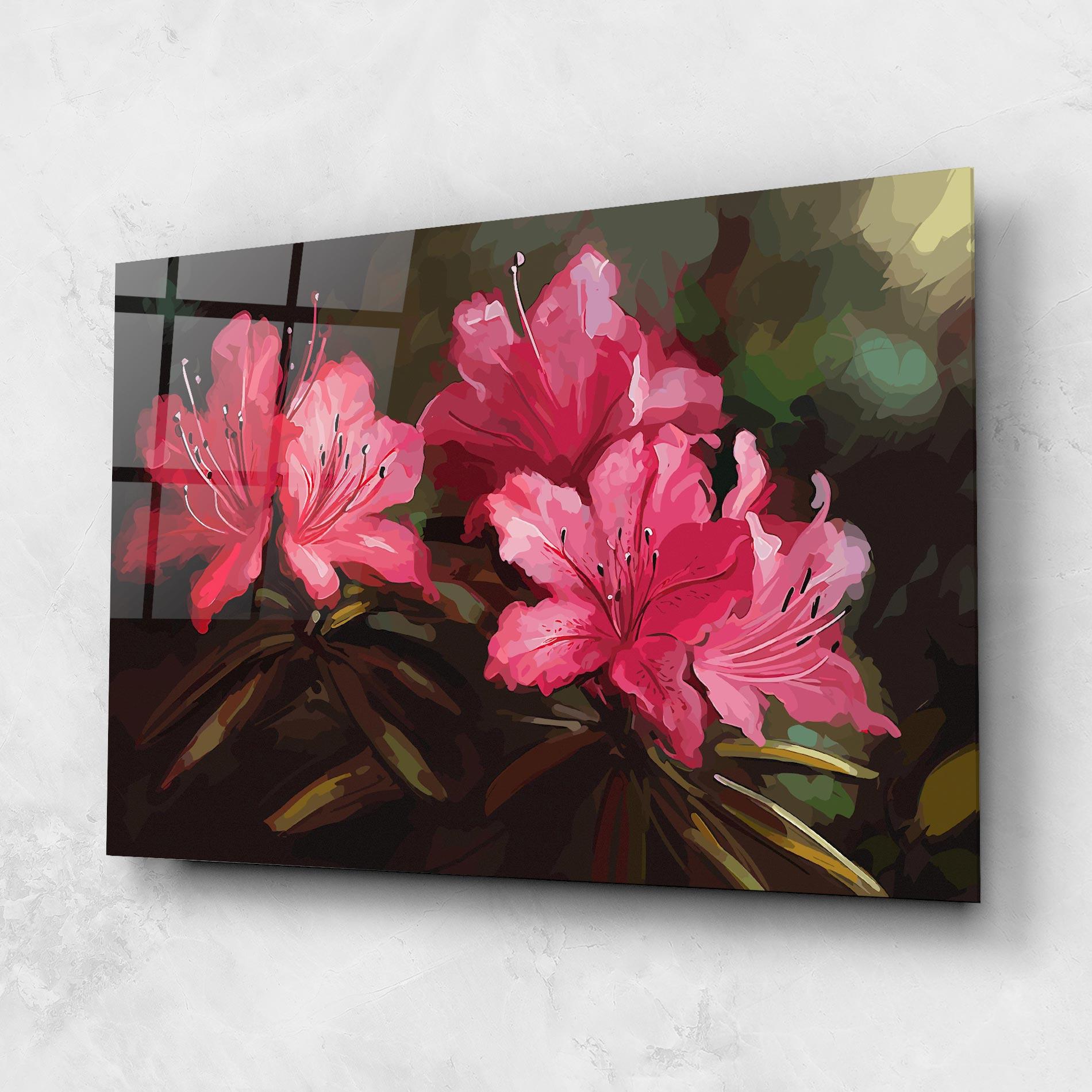 Tablou Sticla Pink Exotic Art mockup 1
