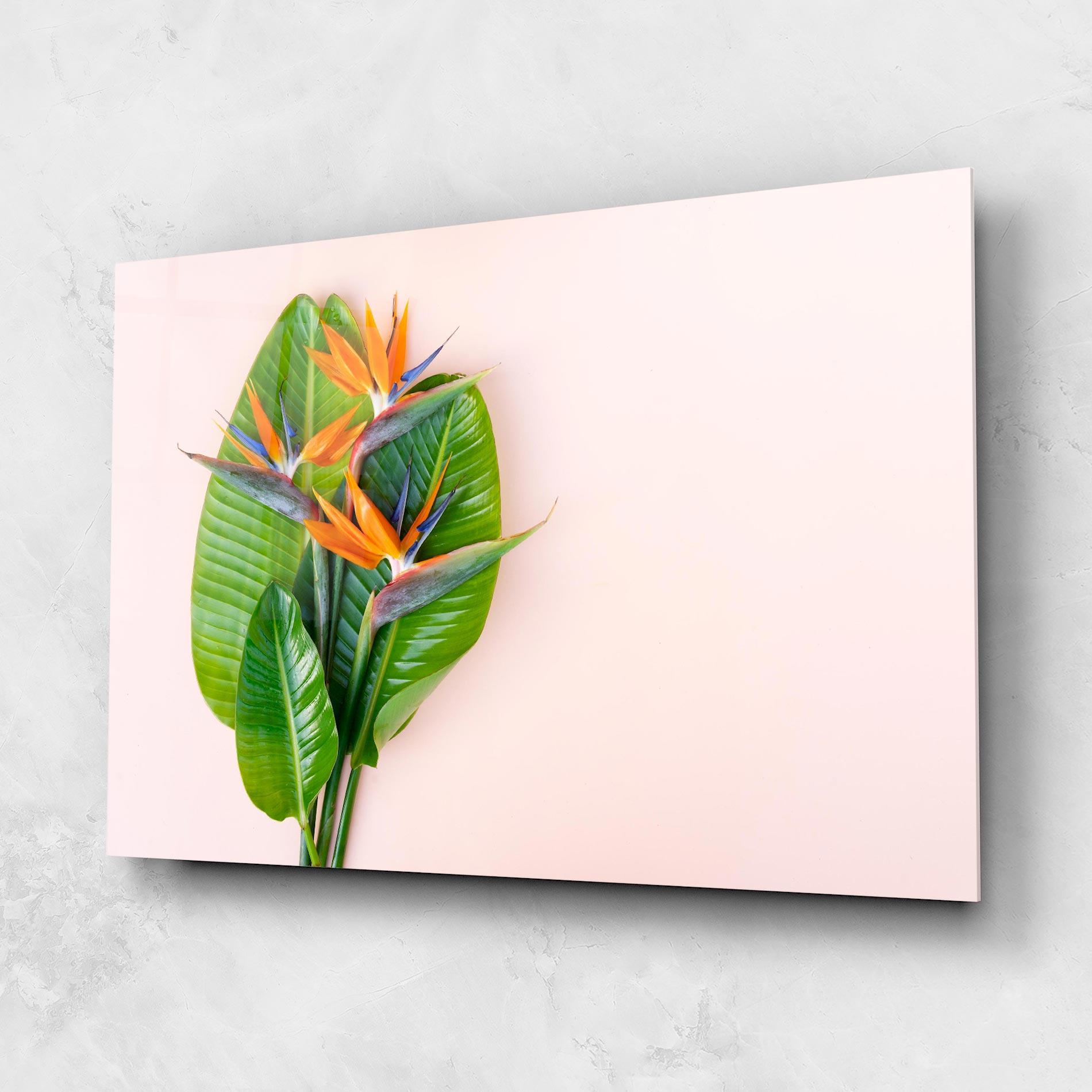 Tablou Sticla Tropical Exotic Leaf mockup 1