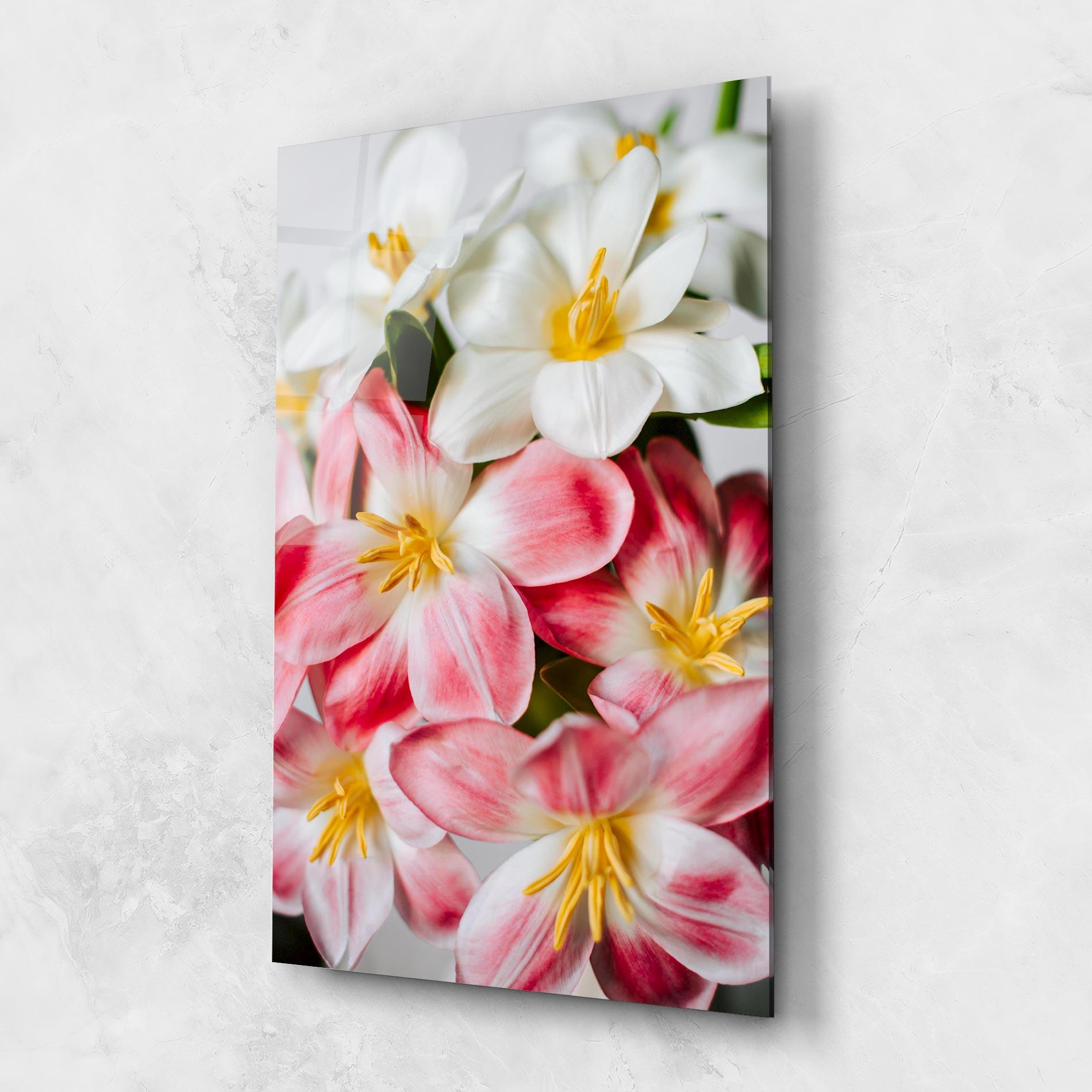 Tablou Sticla Beautiful Exotic Flower mockup 1