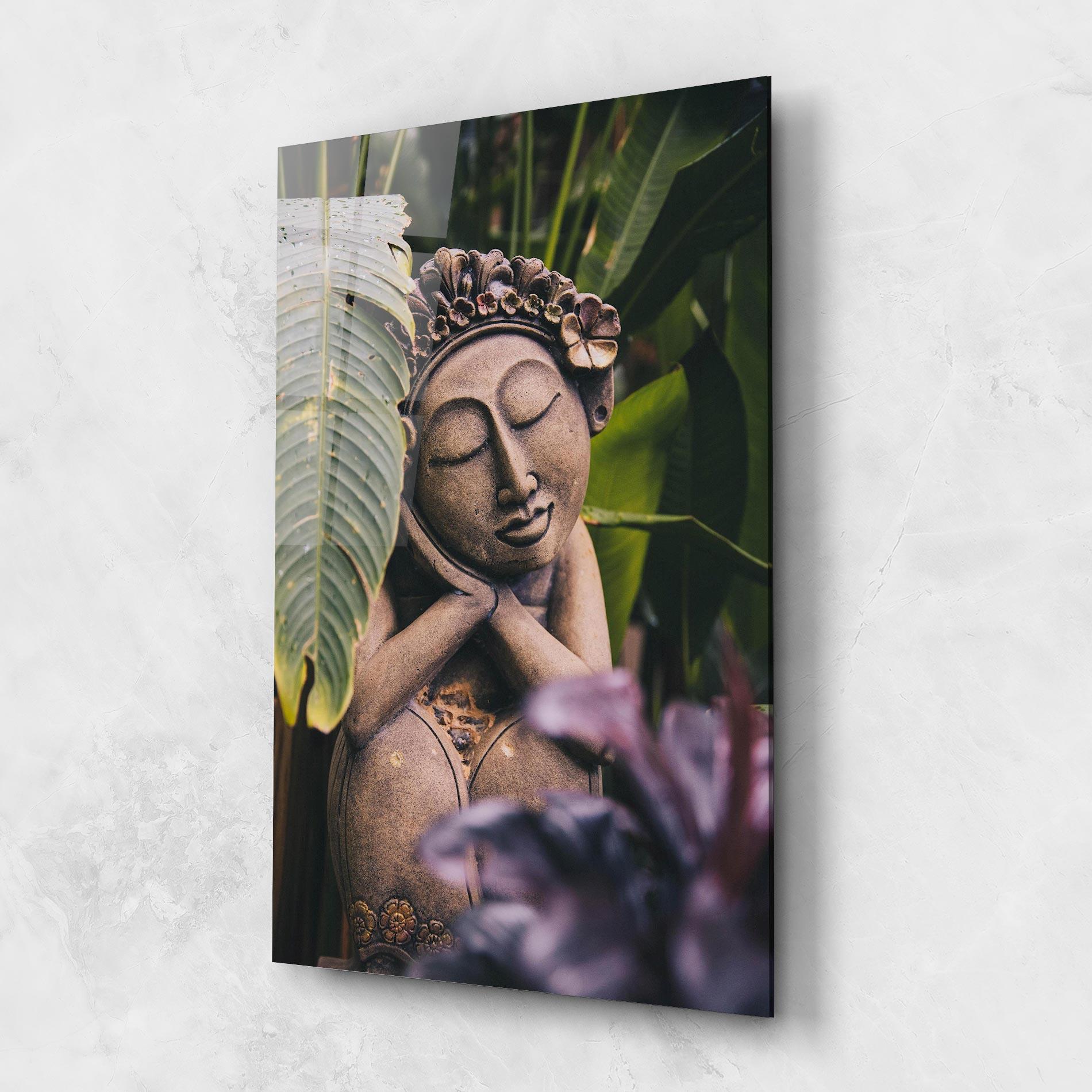 Tablou Sticla Exotic Statue mockup 1