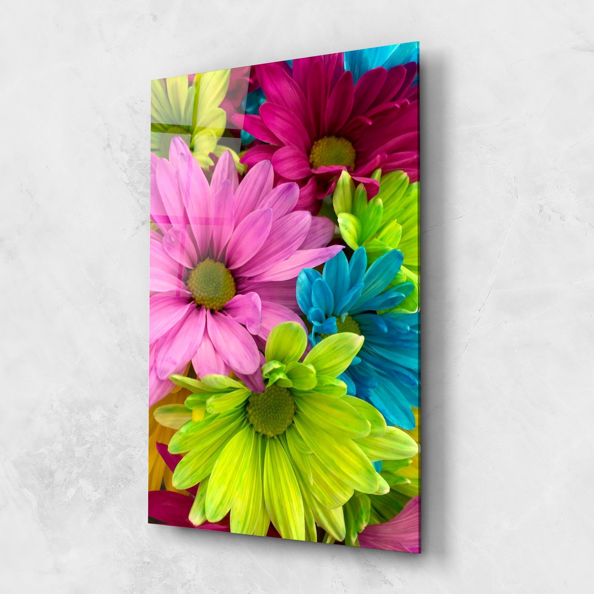 Tablou Sticla Three Shades Of Flower mockup 1