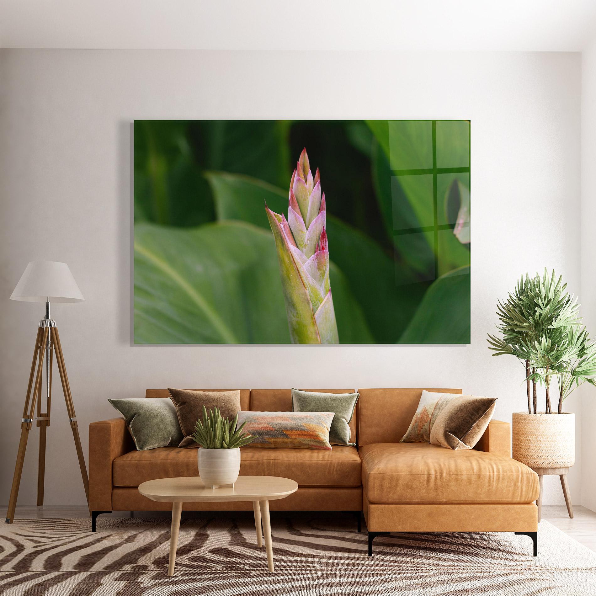 Tablou Sticla Light Pink Exotic mockup 7