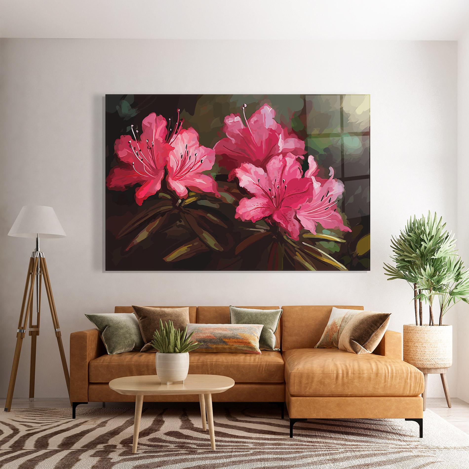 Tablou Sticla Pink Exotic Art mockup 7