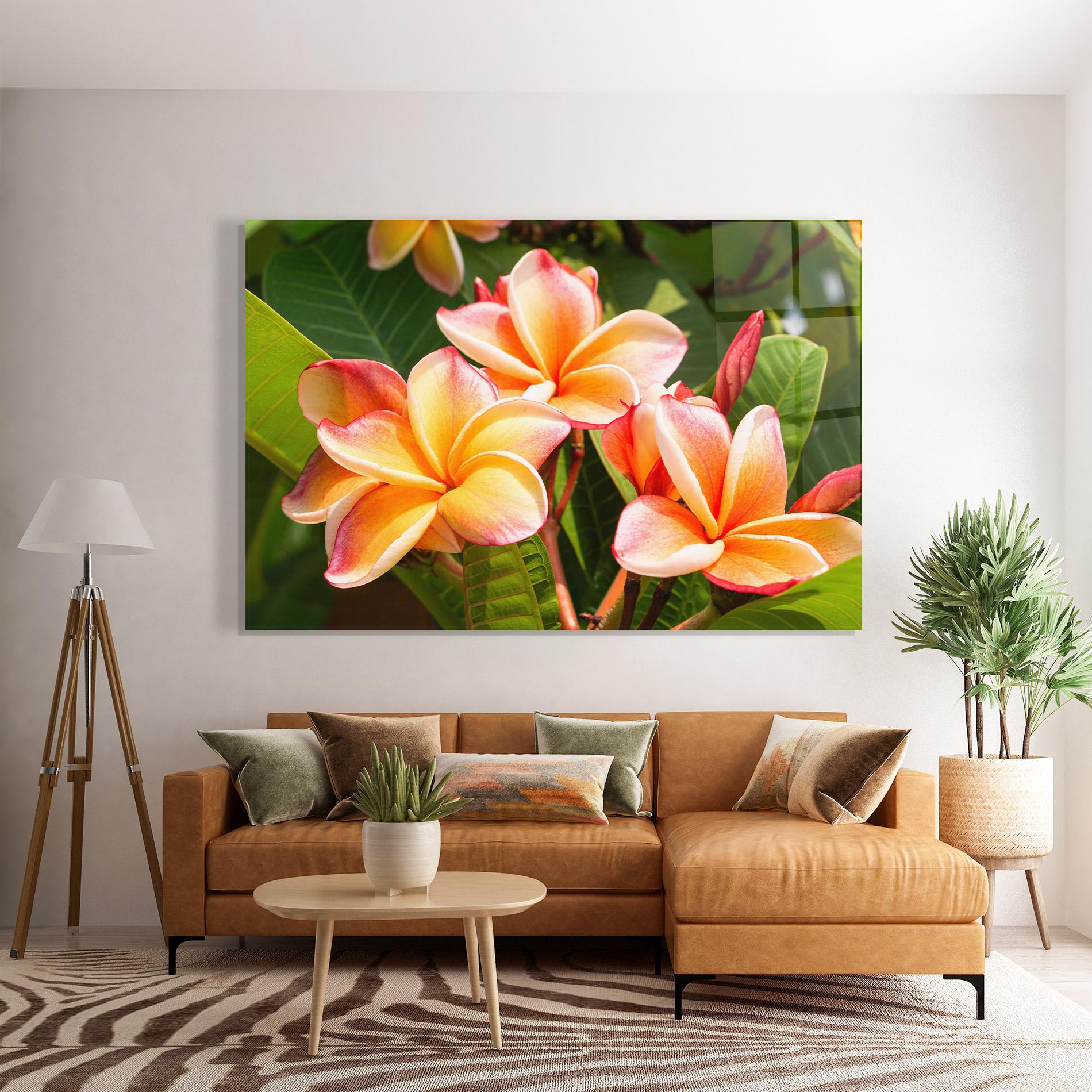 Tablou Sticla Pretty Plumeria mockup 7