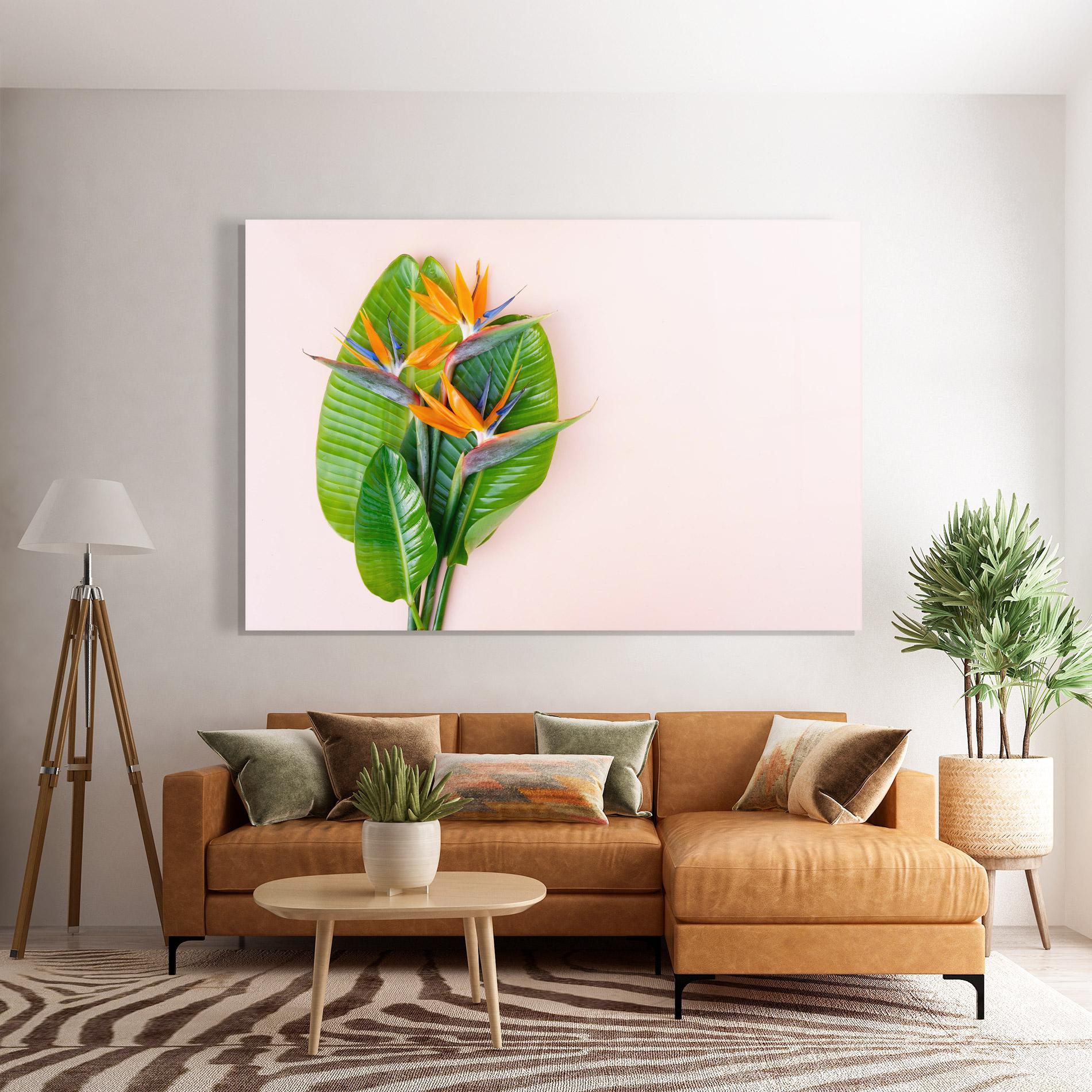 Tablou Sticla Tropical Exotic Leaf mockup 7