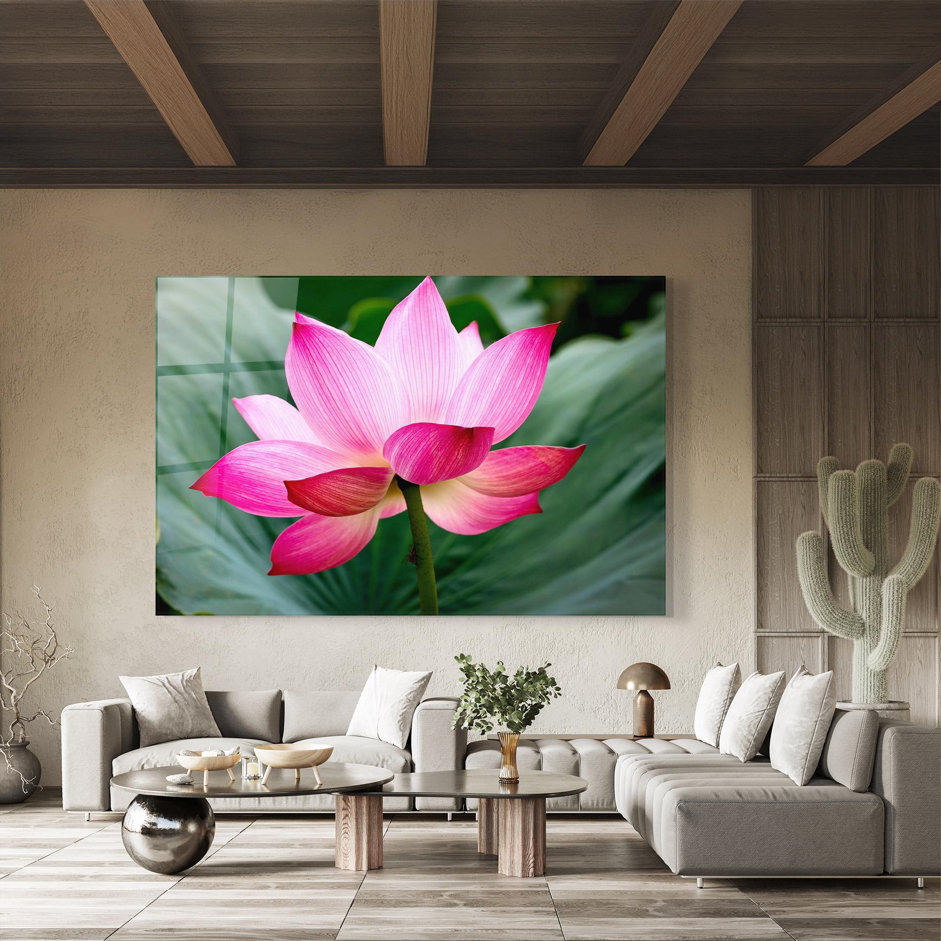 Tablou Sticla Beautiful Pink Exotic mockup 8